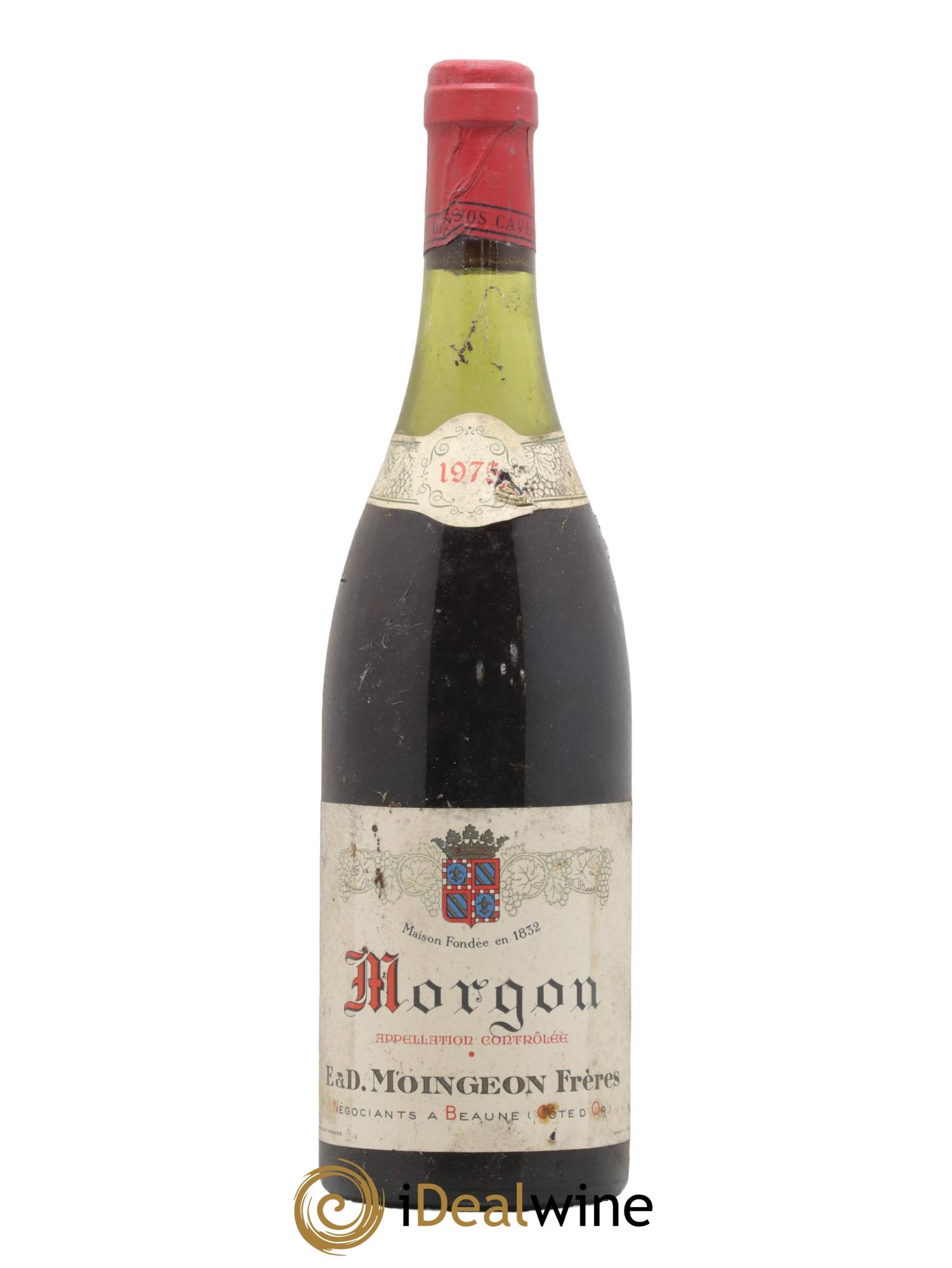 Morgon Domaine Moingeon Frères 1975 - Lot de 1 bouteille - 0