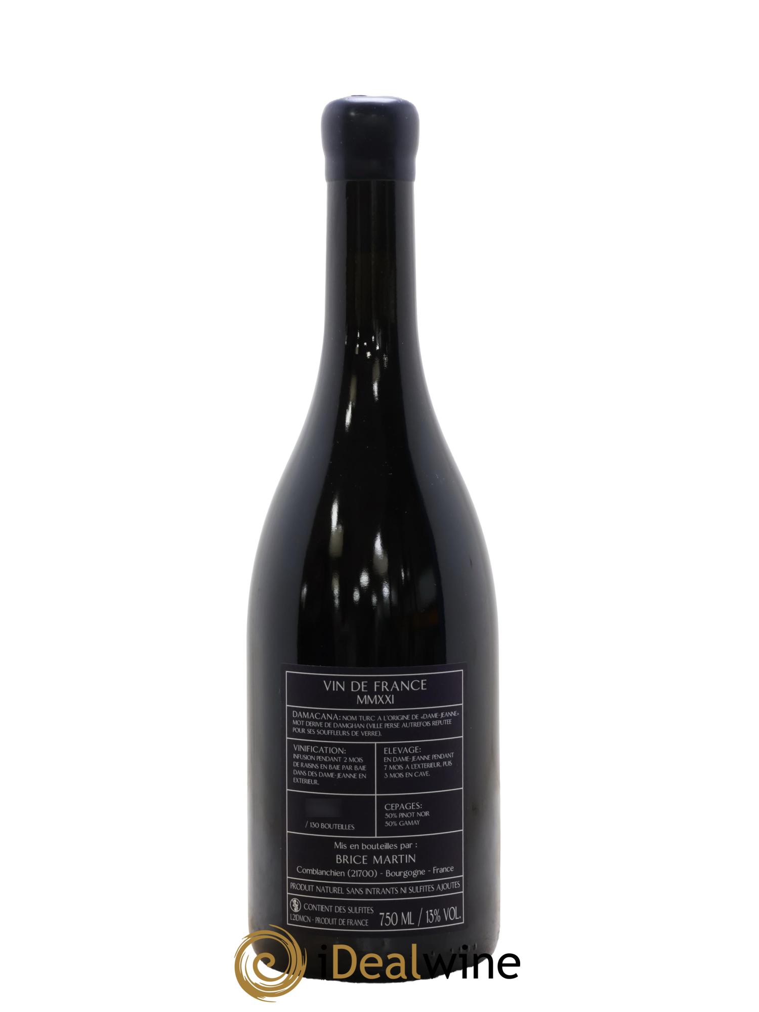 Vin de France Damacana Brice Martin 2021 - Lot de 1 bouteille - 1
