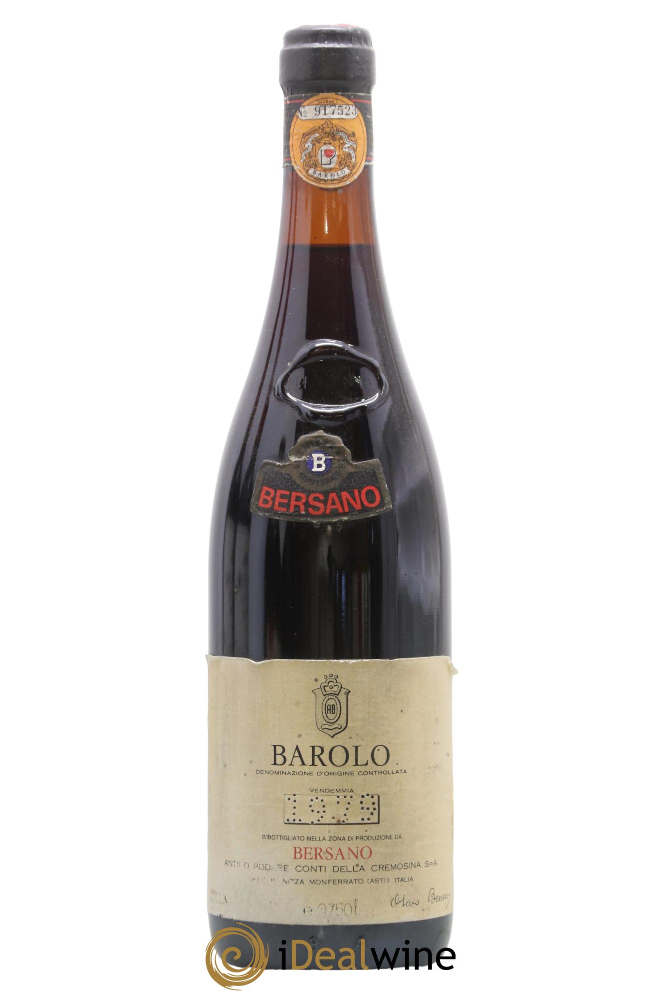 Barolo DOCG Bersano 1979 - Lot de 1 bouteille - 0