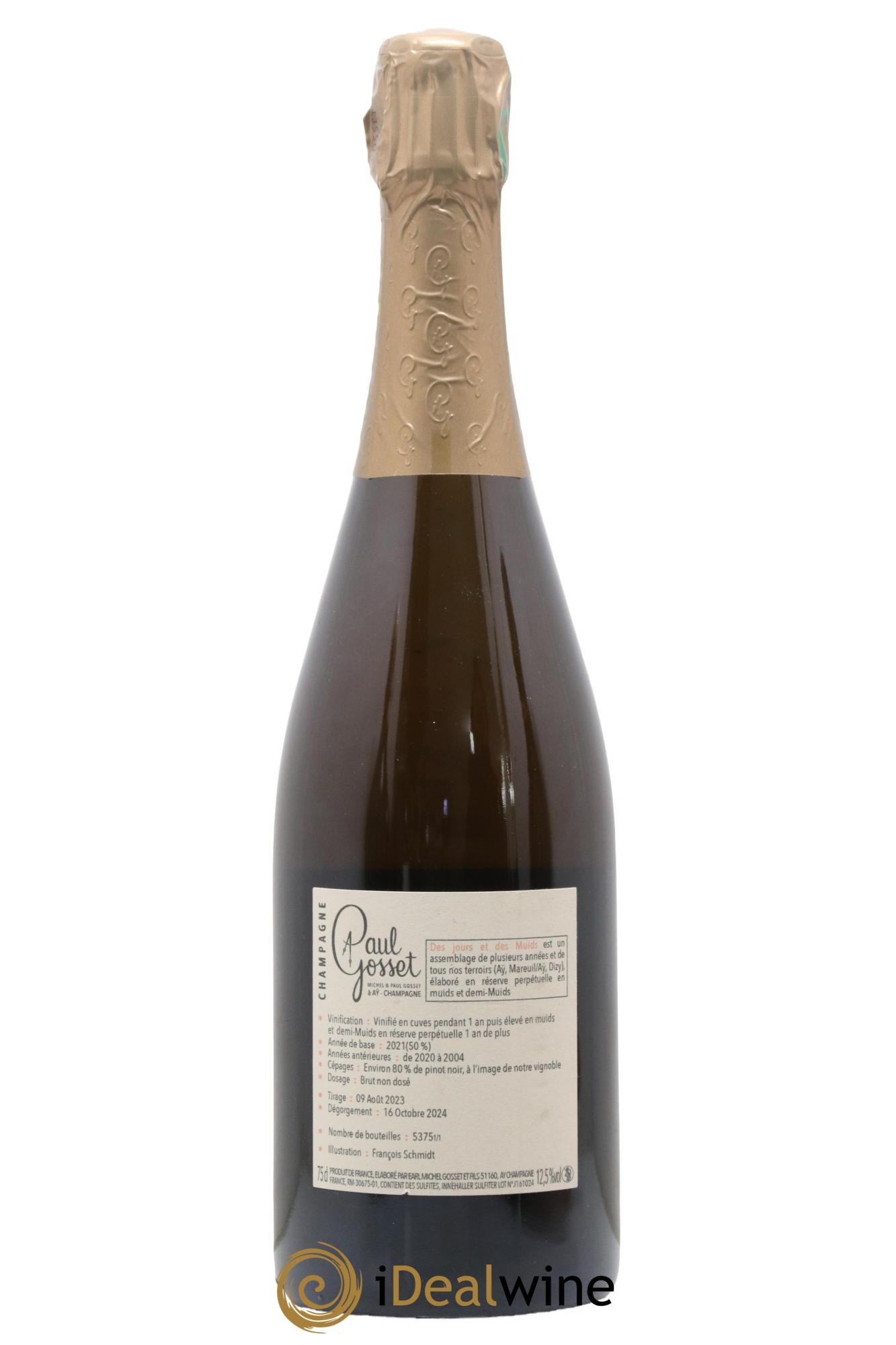 Des Jours et Des Muids Paul Gosset - Lot de 1 bouteille - 1