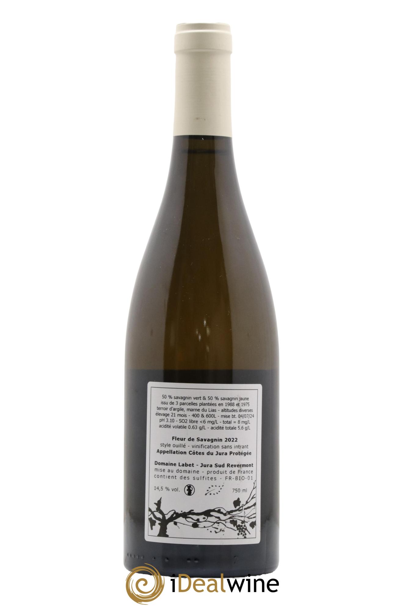 Côtes du Jura Fleur de Savagnin Romain - Julien  - Charline Labet  2022 - Lot de 1 bouteille - 1