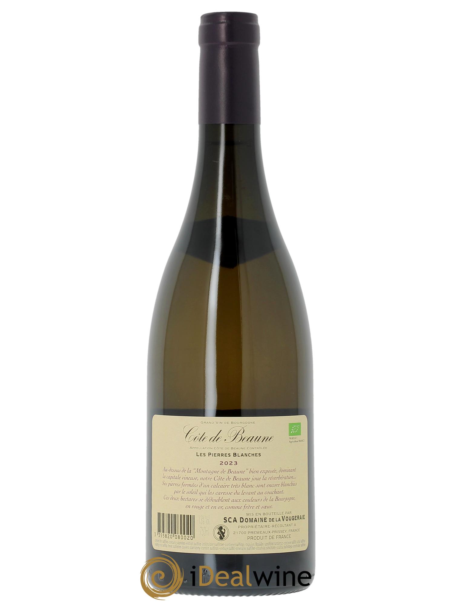 Côte de Beaune Les Pierres Blanches La Vougeraie  2023 - Lot de 1 bouteille - 1