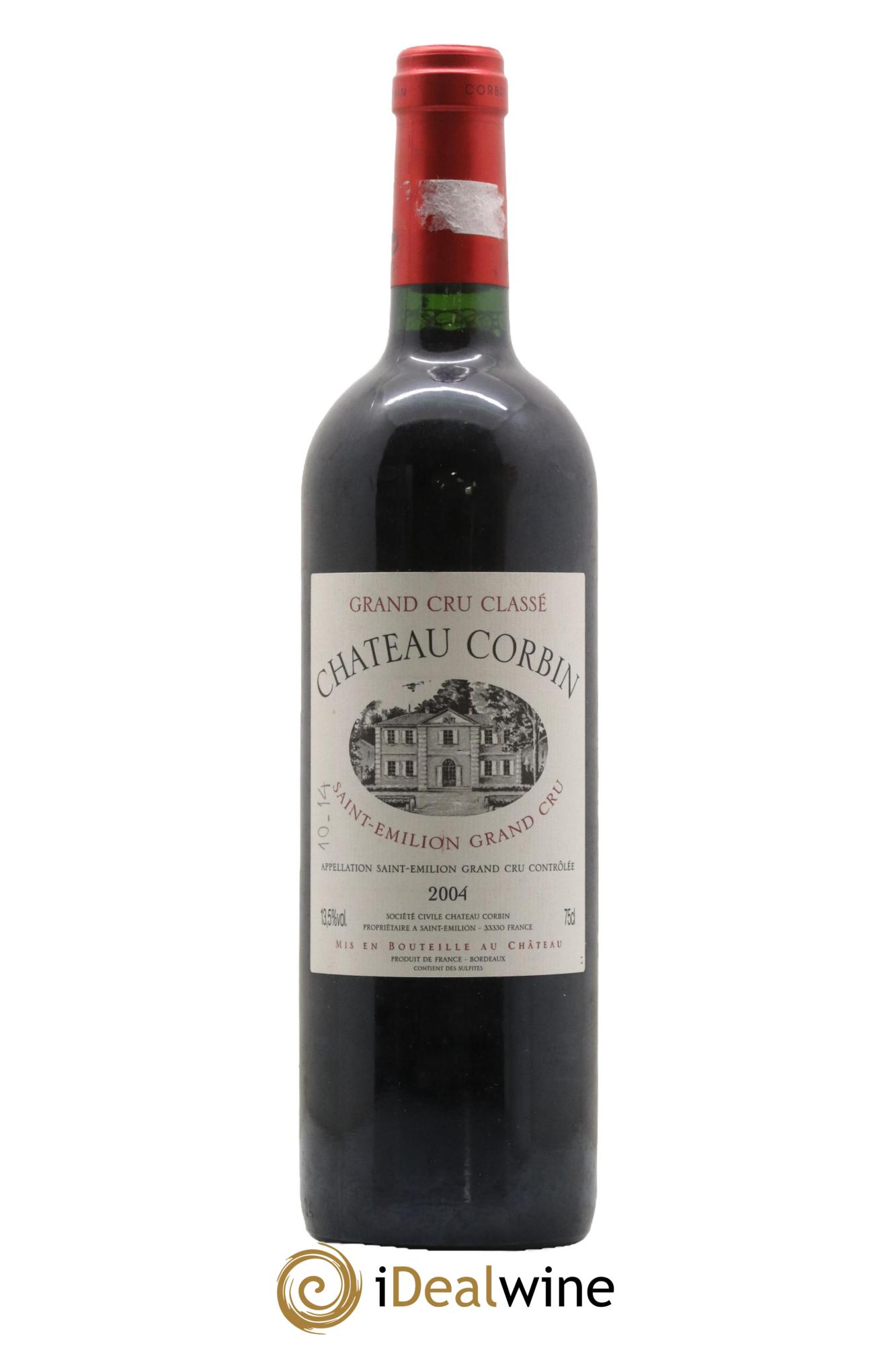 Château Corbin Grand Cru Classé 2004 - Lot de 1 bouteille - 0