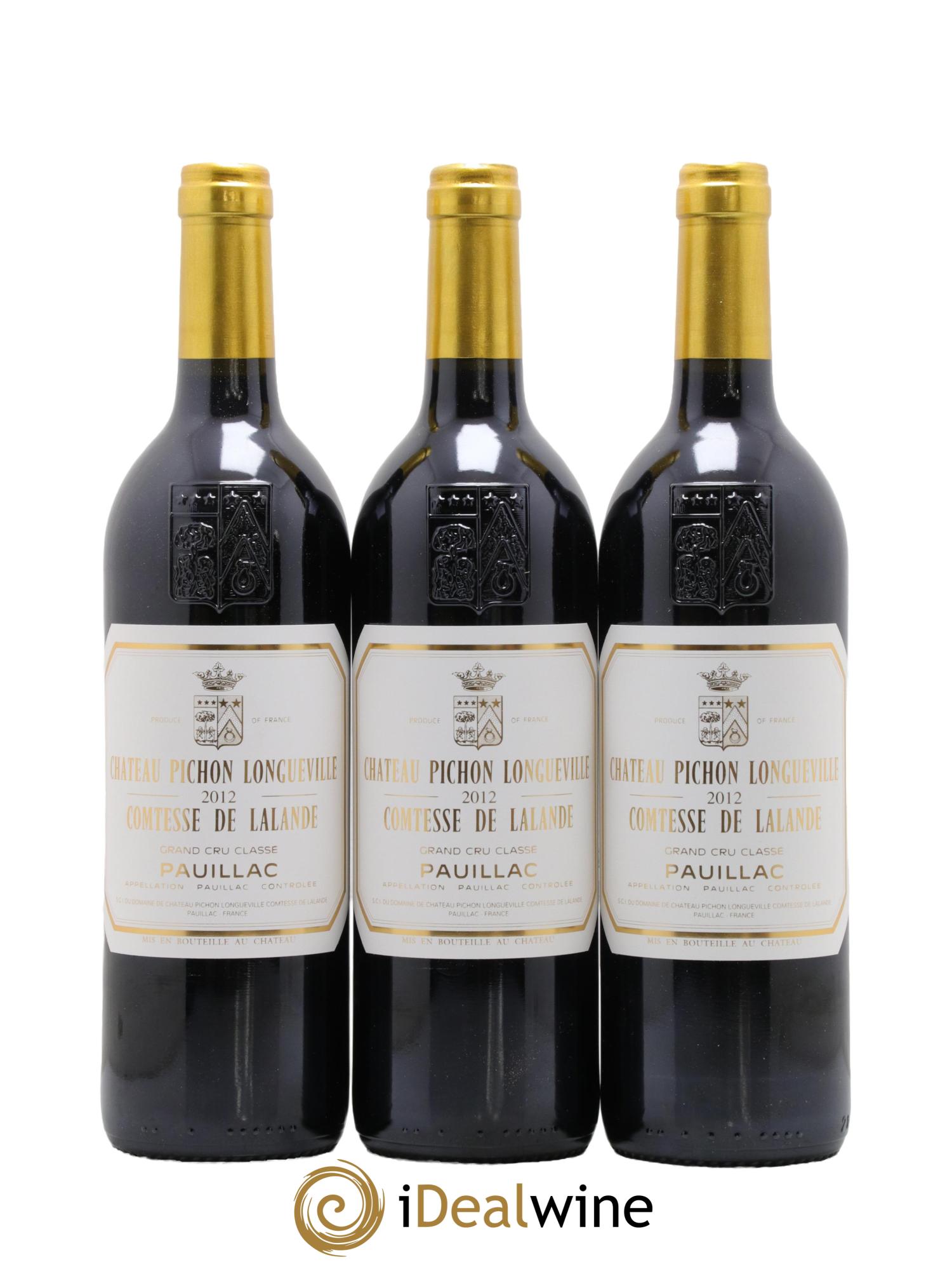 Château Pichon Longueville Comtesse de Lalande 2ème Grand Cru Classé 2012 - Lot de 3 bouteilles - 0