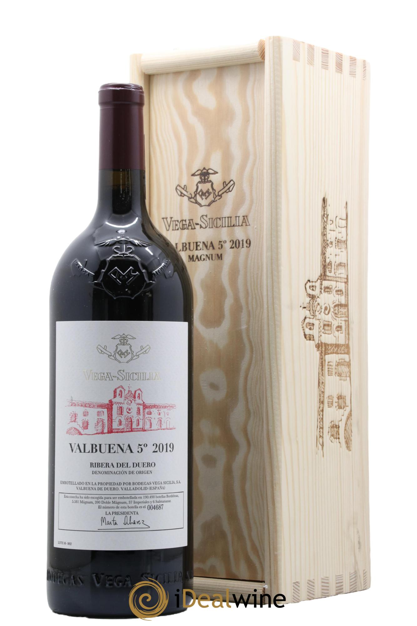Ribera Del Duero DO Vega Sicilia Valbuena 5 ano Famille Alvarez 2019 - Lot de 1 magnum - 0