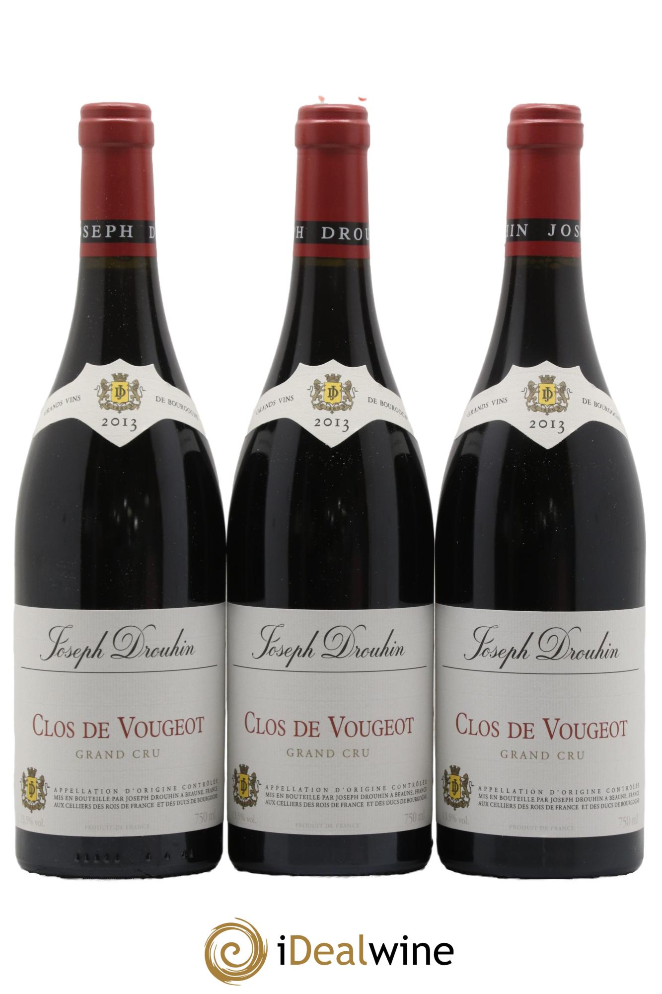 Clos de Vougeot Grand Cru Joseph Drouhin 2013 - Lotto di 3 bottiglie - 0