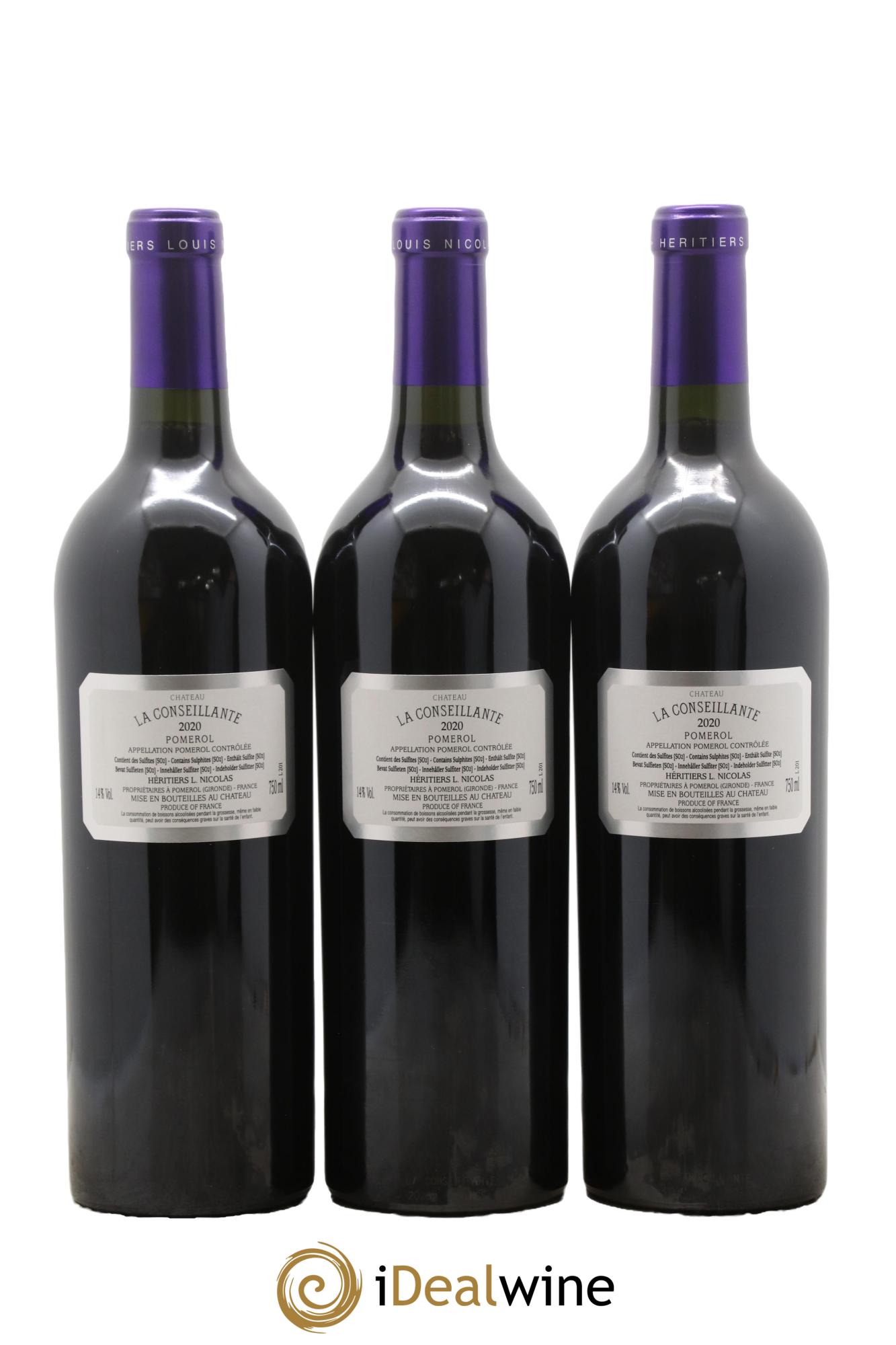 Château la Conseillante 2020 - Lot of 3 bottles - 1
