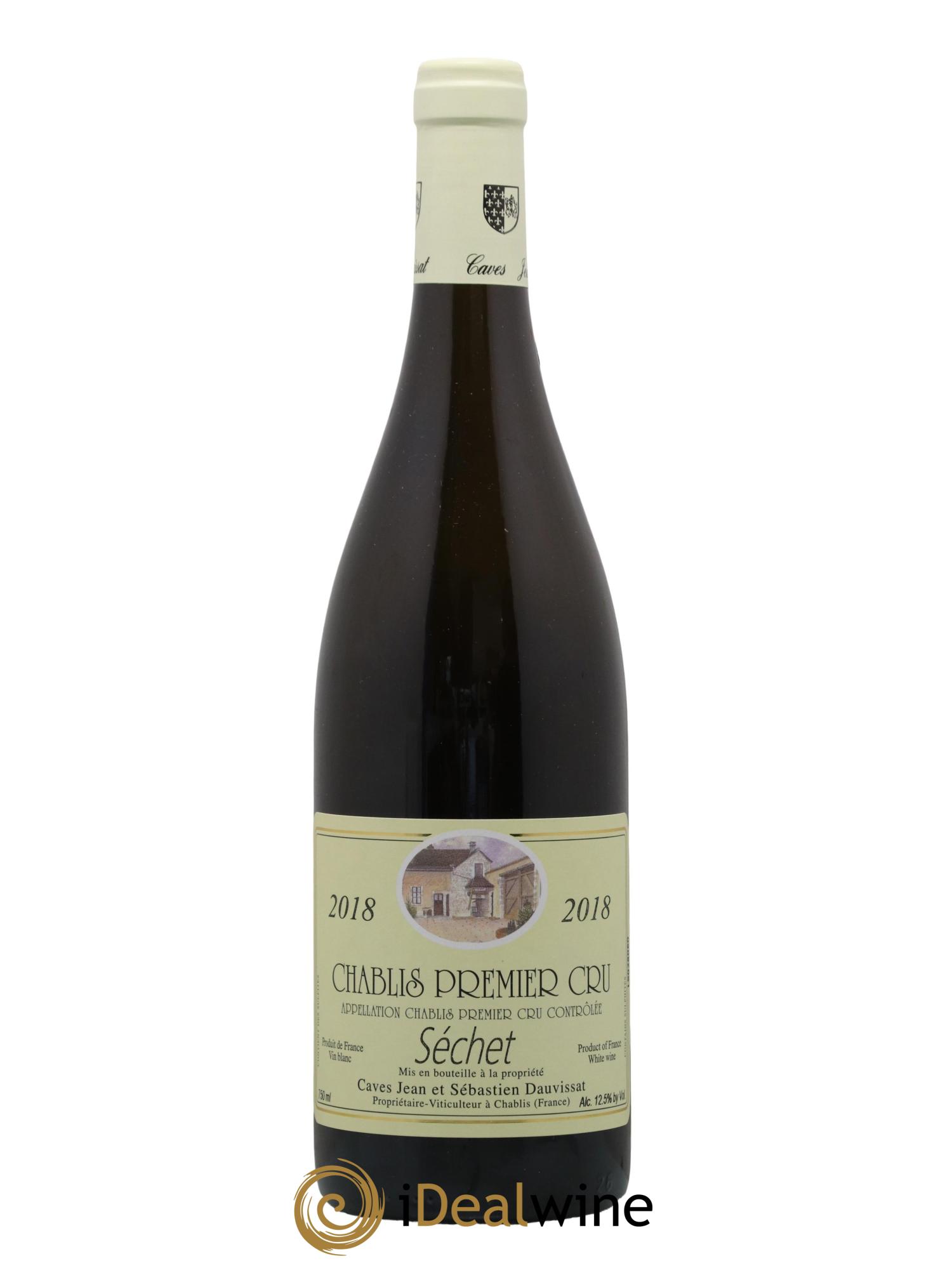 Chablis 1er Cru Sechets Jean Et Sebastien Dauvissat 2018 - Lot de 1 bouteille - 0