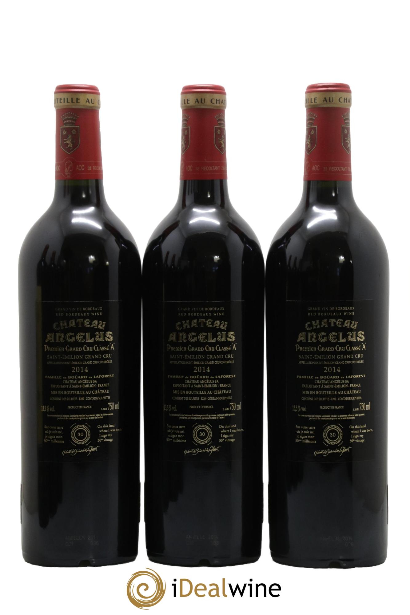 Château Angélus 1er Grand Cru Classé A 2014 - Lot de 12 bouteilles - 9