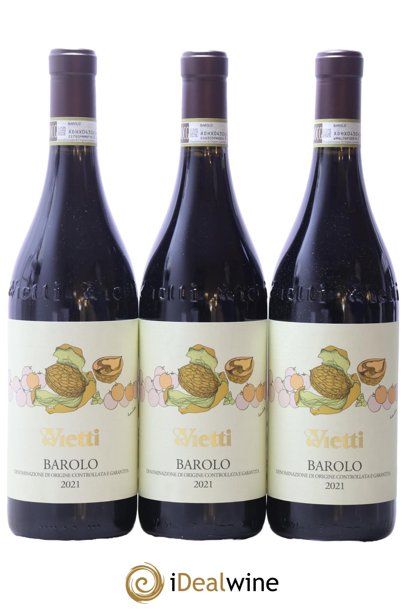 Barolo DOCG Vietti 2021 - Lot of 3 bottles - 0
