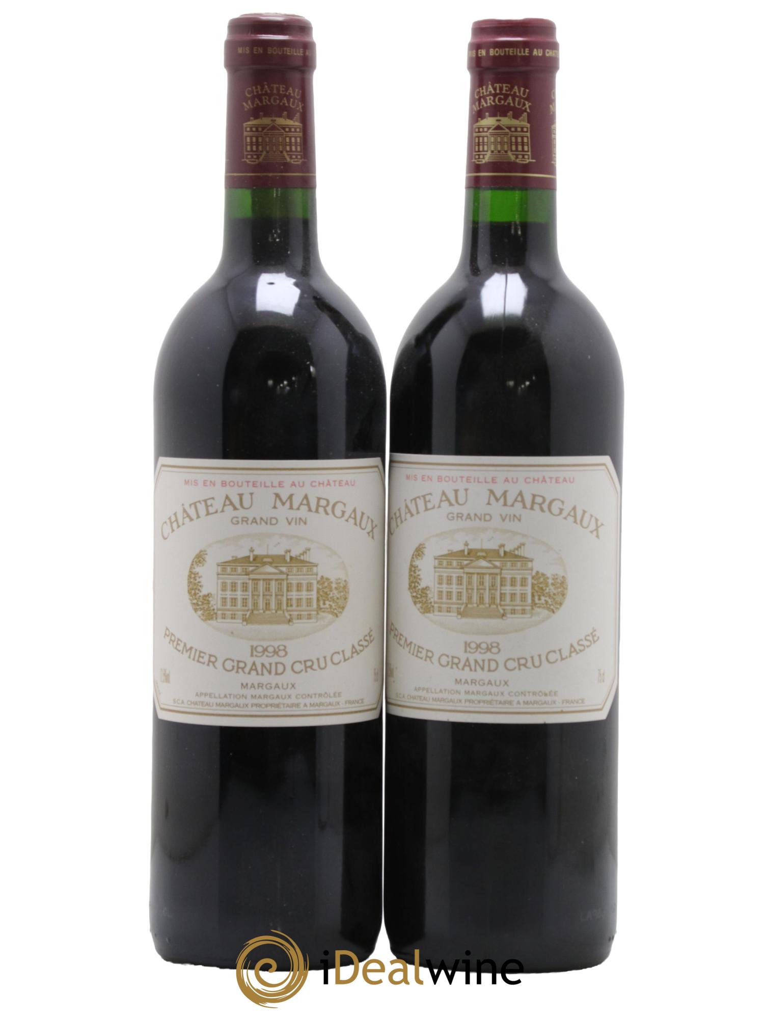 Château Margaux 1er Grand Cru Classé 1998 - Lot of 2 bottles - 0
