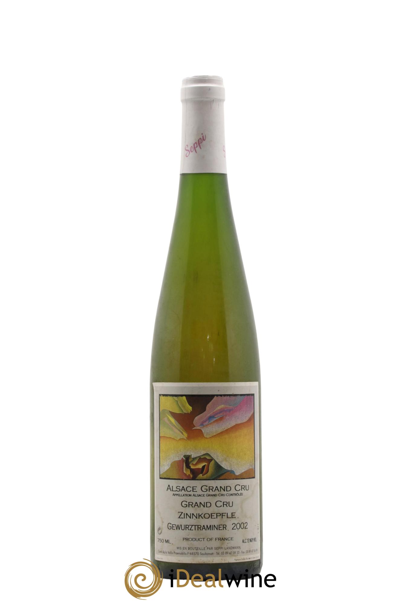 Alsace Grand Cru Gerwurztraminer Zinnkoepfle Seppi Landmann 2002 - Lot de 1 bouteille - 0