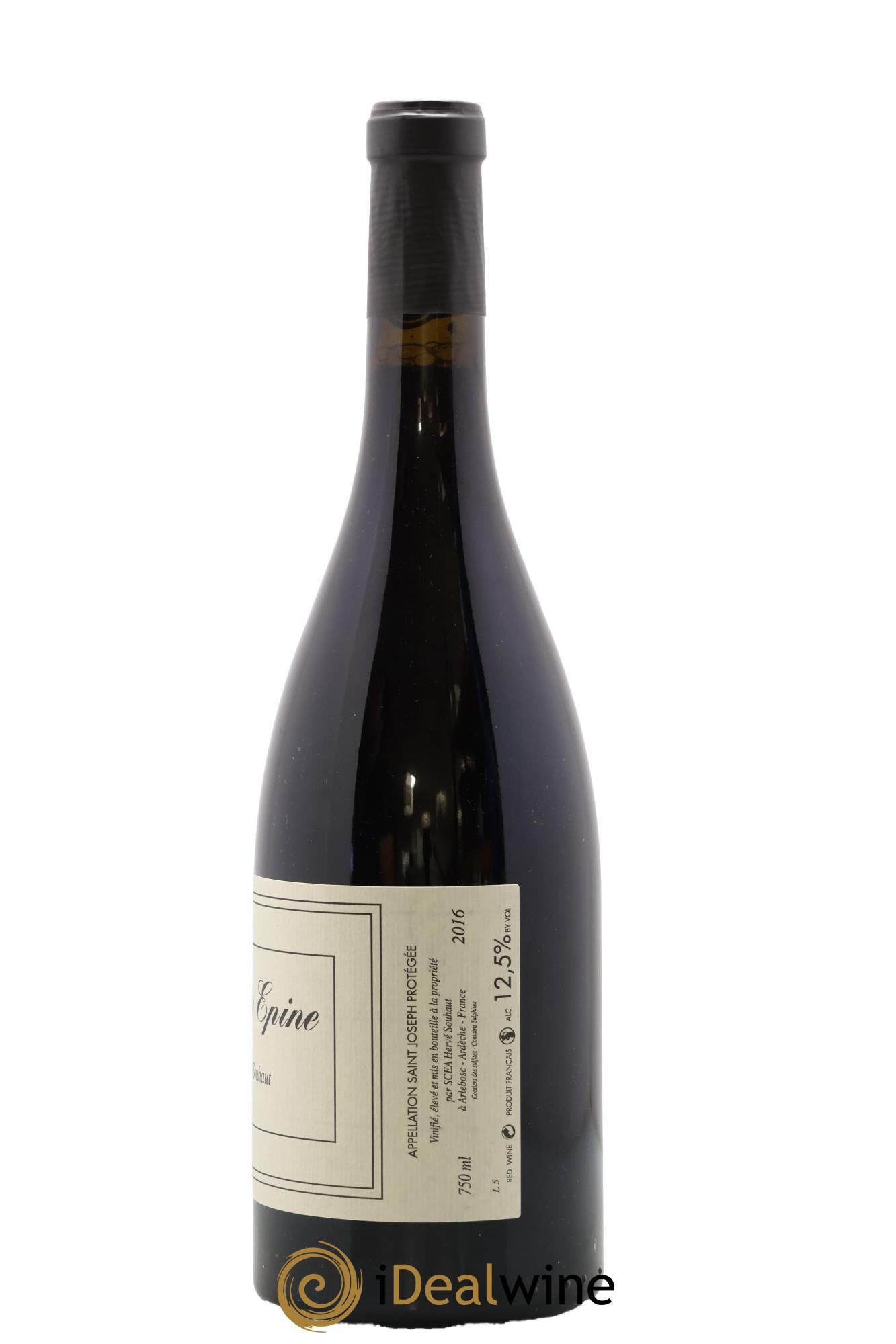 Saint-Joseph Sainte Epine Hervé Souhaut - Domaine Romaneaux-Destezet 2016 - Lot of 1 bottle - 1