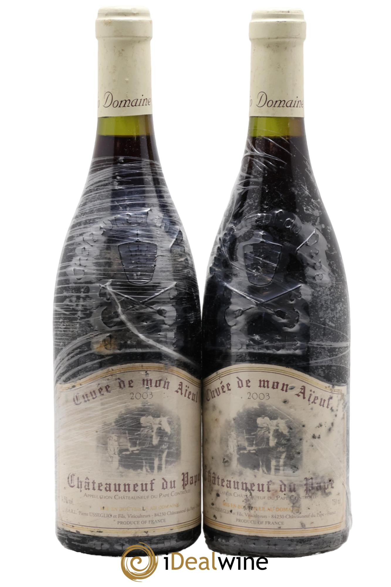 Châteauneuf-du-Pape Cuvée de mon Aïeul Pierre Usseglio & Fils 2003 - Lot of 2 bottles - 0