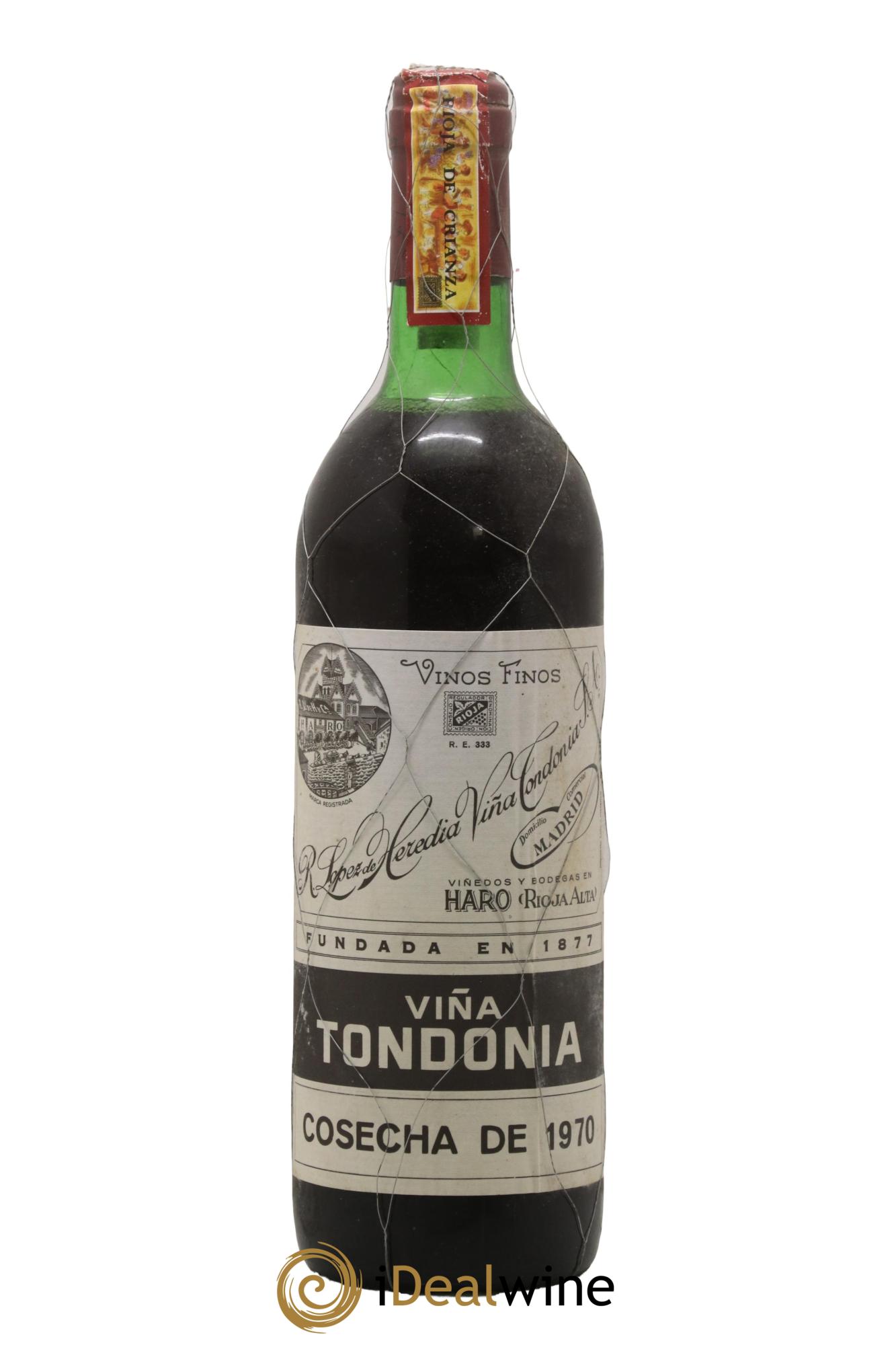 Rioja DOCA Reserva Vina Tondonia R. Lopez de Heredia 1970 - Lot de 1 bouteille - 0