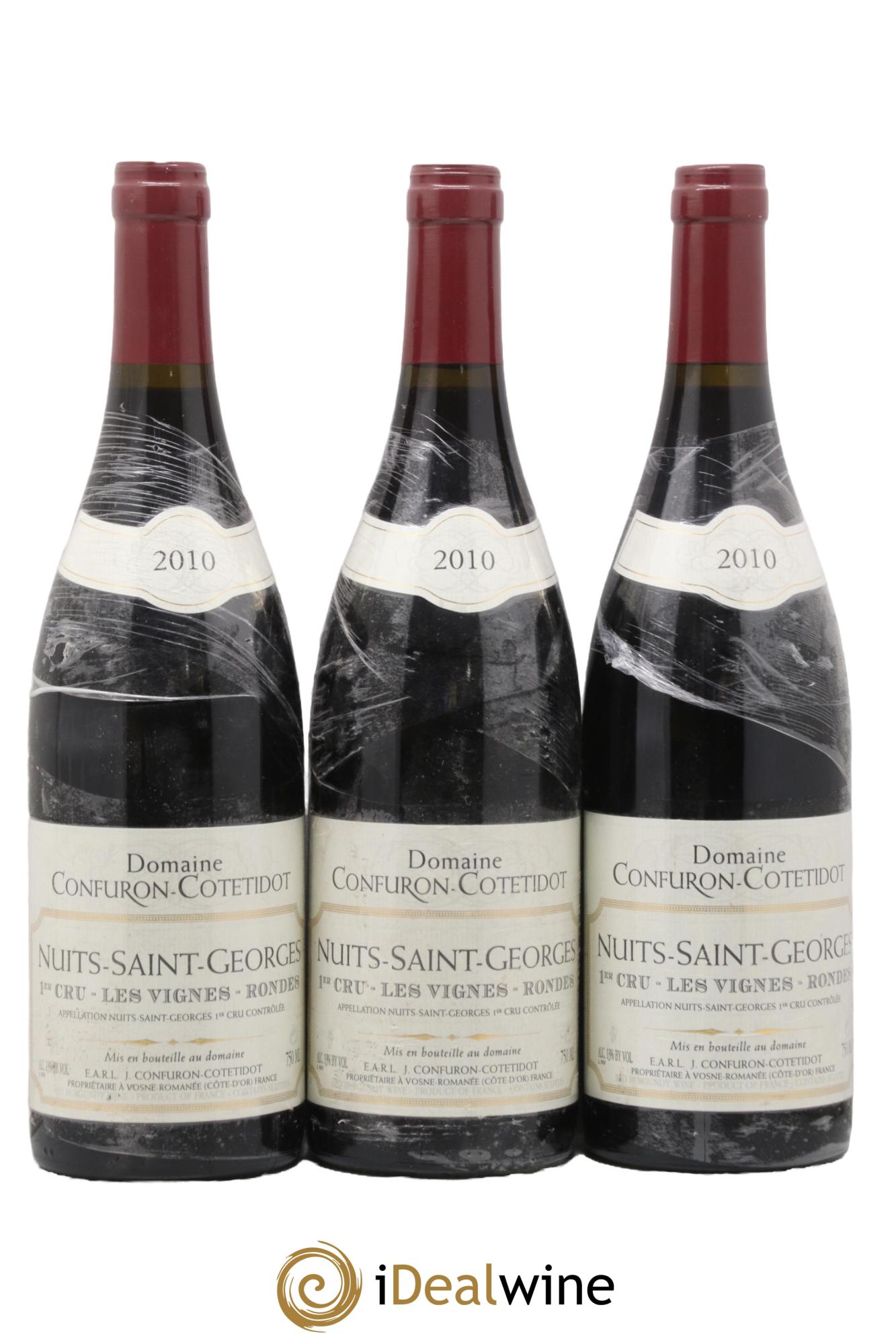 Nuits-Saint-Georges 1er Cru Les Vignes Rondes Confuron-Cotetidot 2010 - Posten von 3 Flaschen - 0