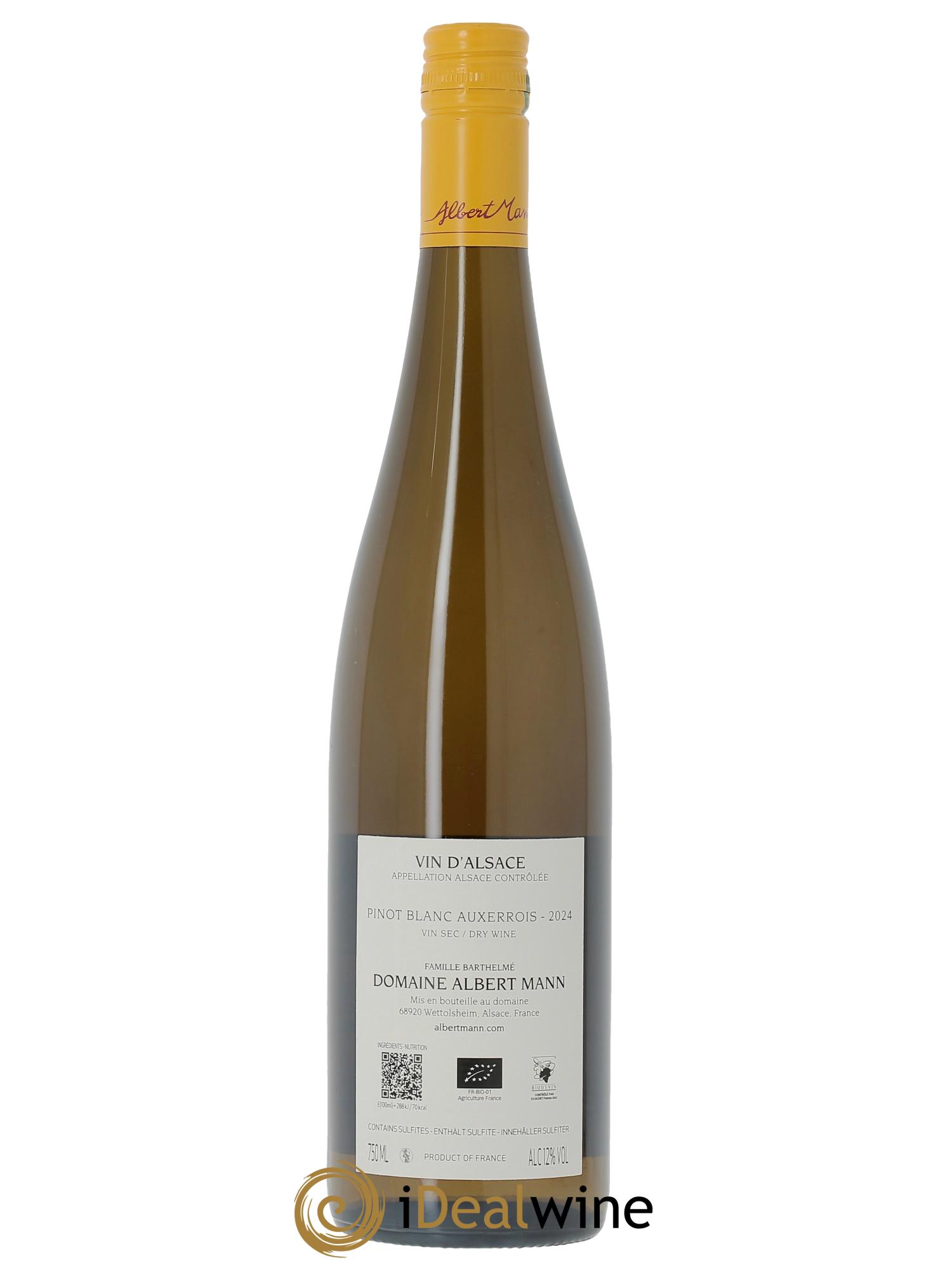 Alsace Pinot Blanc Auxerrois Albert Mann  2024 - Lotto di 1 bottiglia - 1