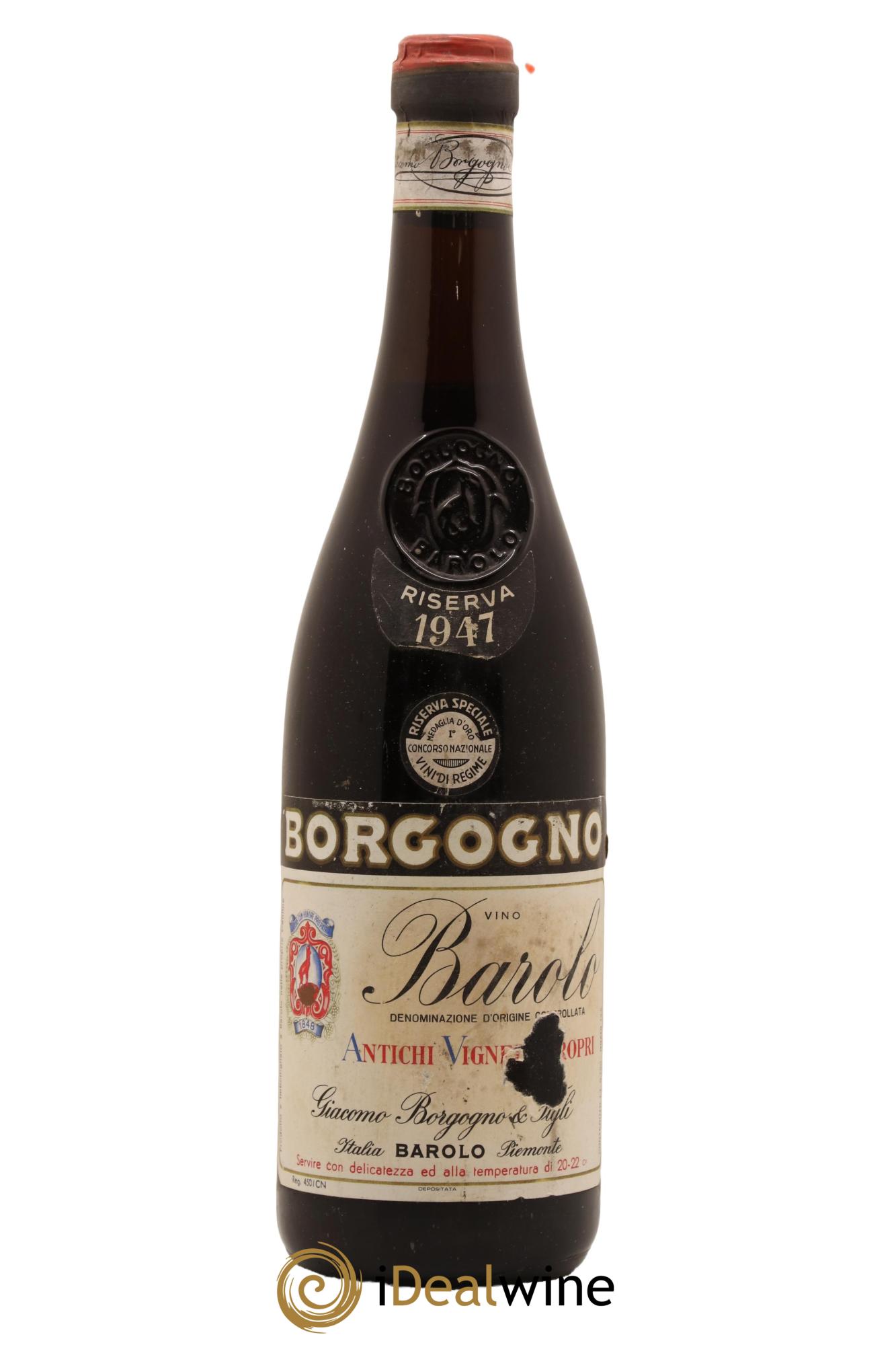 Barolo DOCG Riserva Giacomo Borgogno 1947 - Lotto di 1 bottiglia - 0