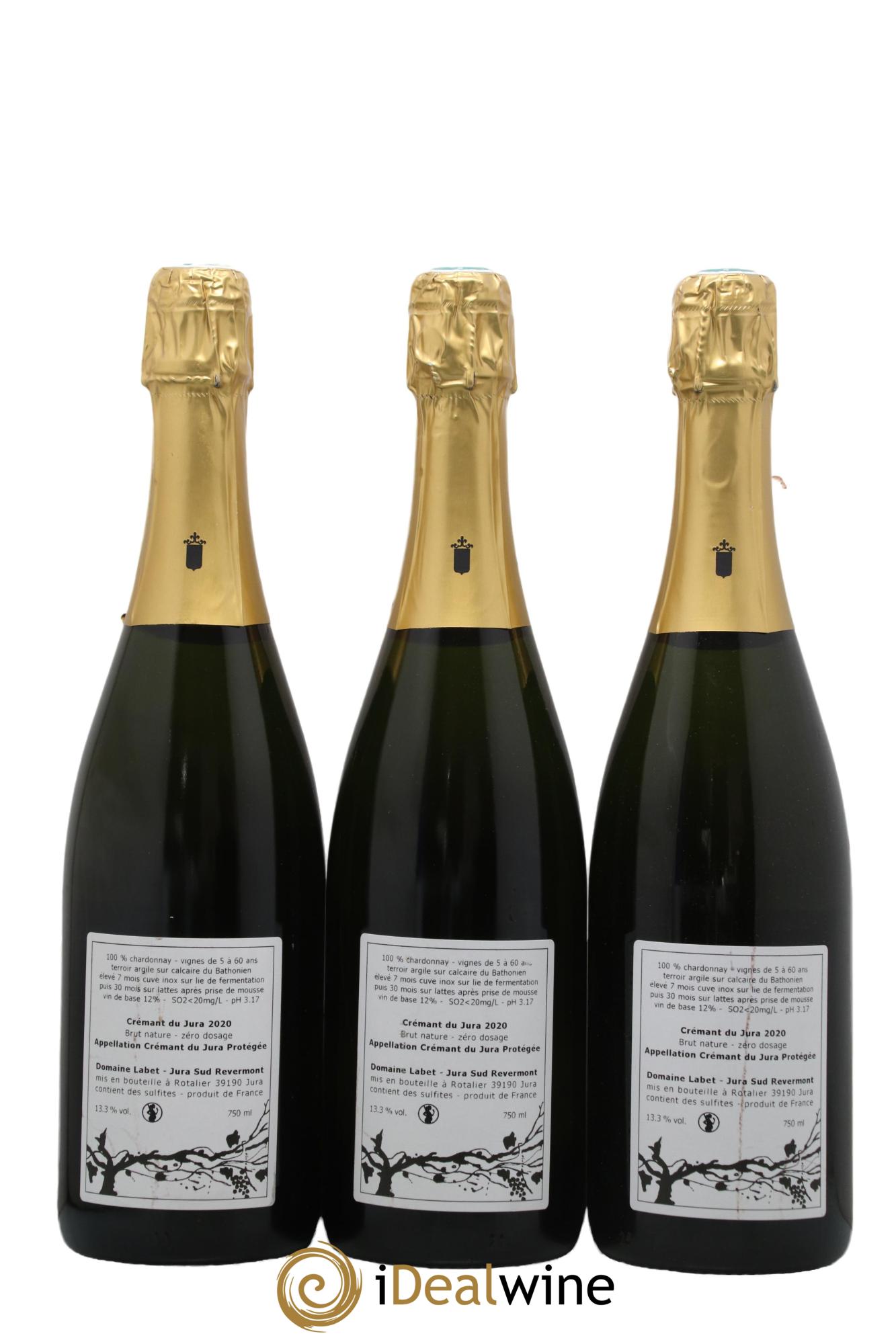 Crémant du Jura Labet 2020 - Lot de 3 bouteilles - 1