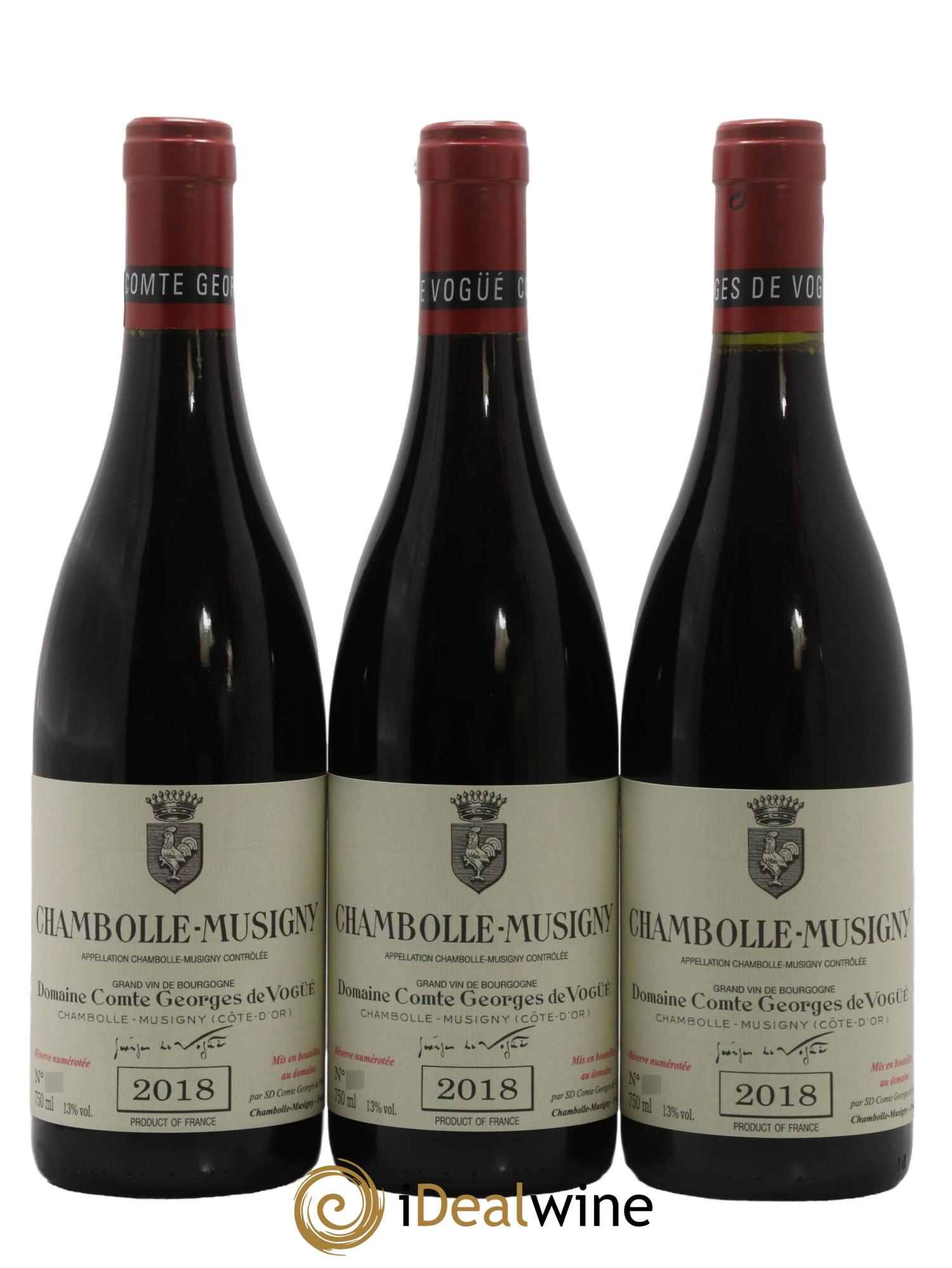 Chambolle-Musigny Comte Georges de Vogüé 2018 - Lot de 3 bouteilles - 0