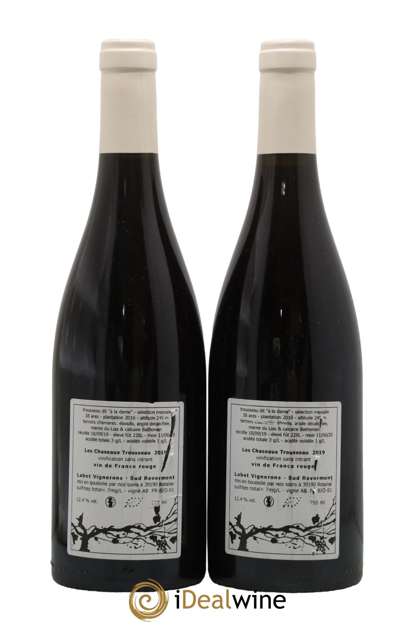 Côtes du Jura Trousseau Les Chaseaux Romain - Julien - Charline Labet 2019 - Lot of 2 bottles - 1