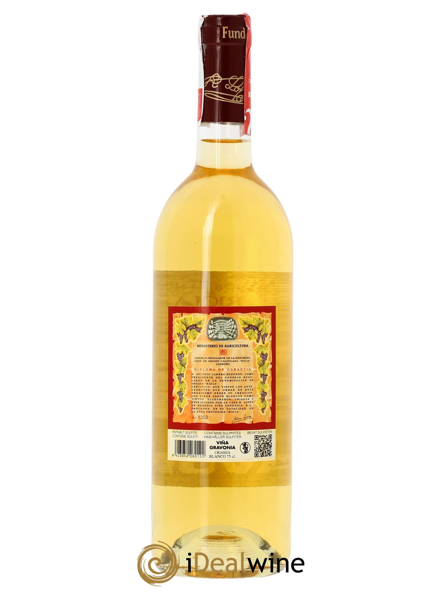 Rioja DOCA Vina Gravonia Crianza Vina Tondonia R. Lopez de Heredia  2017 - Lotto di 1 bottiglia - 1