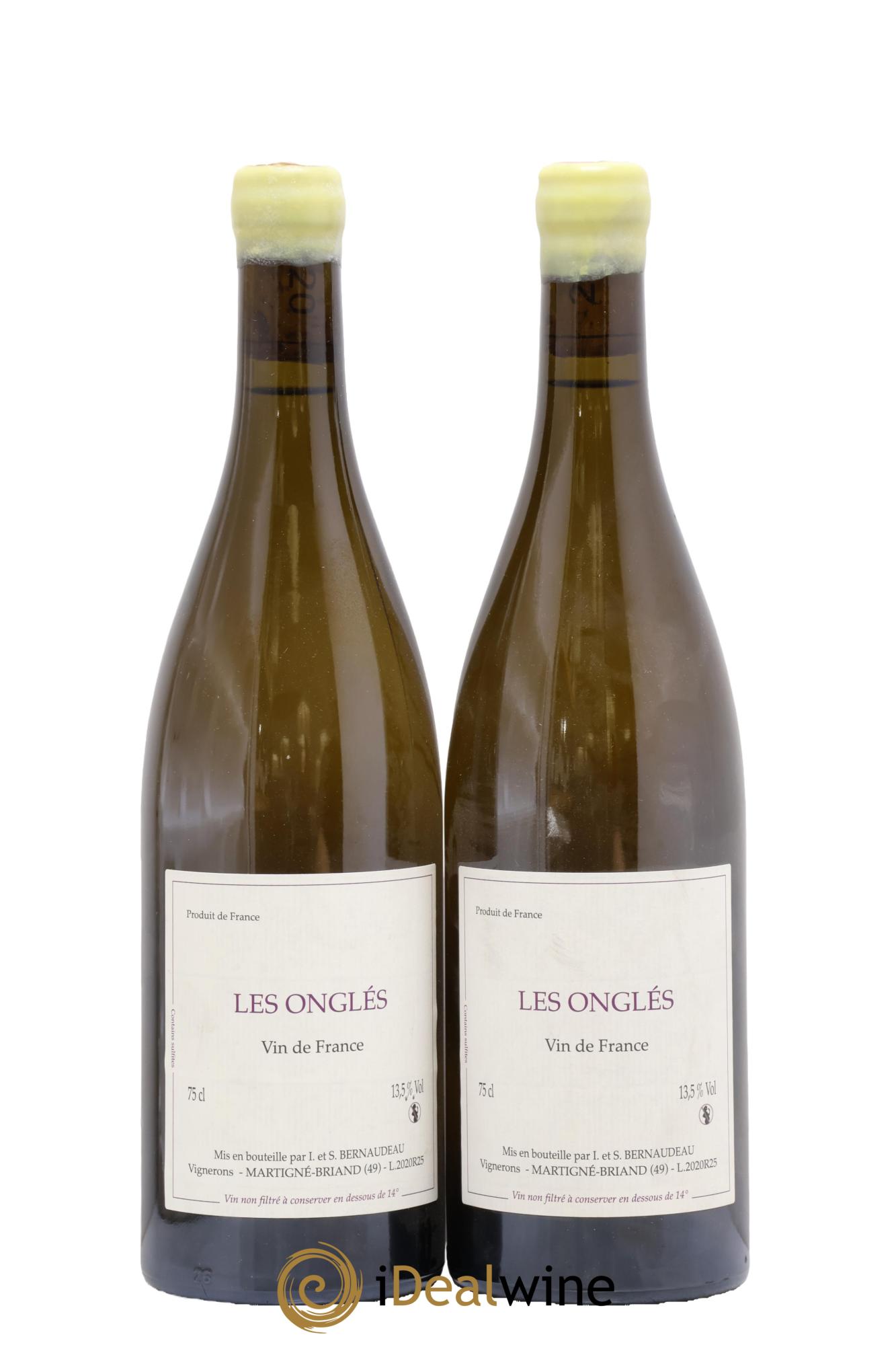 Vin de France Les Onglés Stéphane Bernaudeau 2020 - Lotto di 2 bottiglie - 0