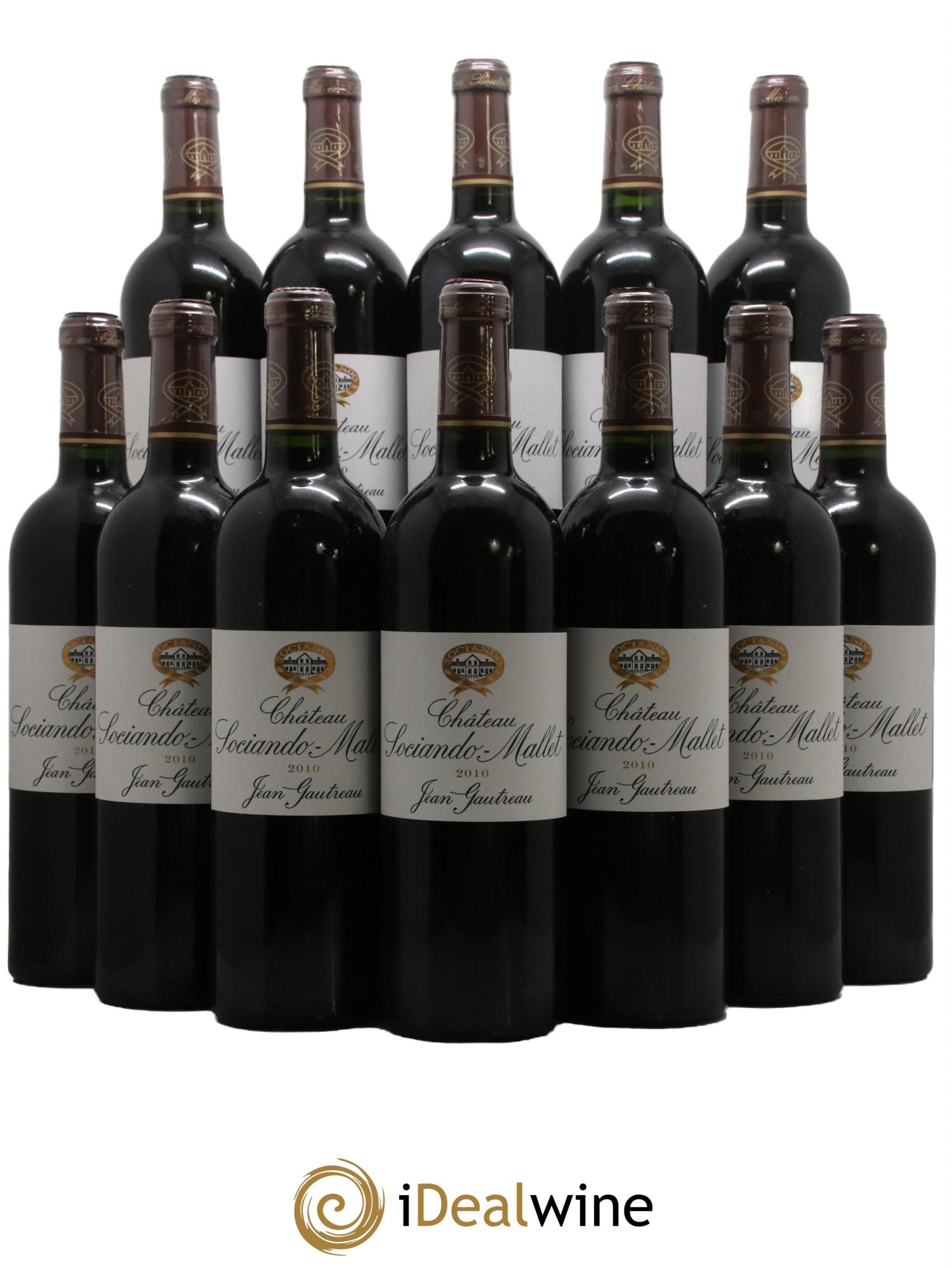 Château Sociando Mallet 2010 - Lot de 12 bouteilles - 0