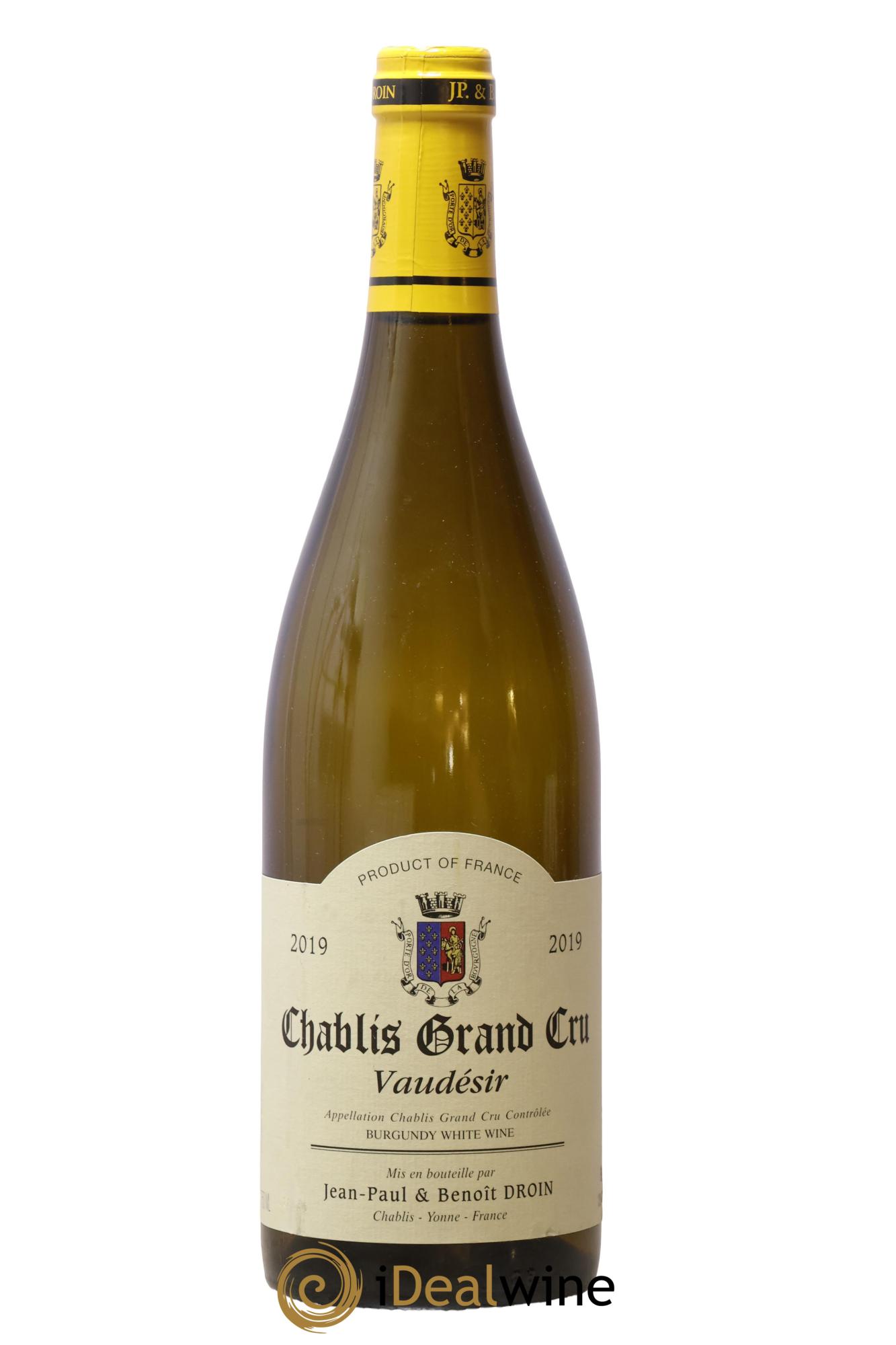 Chablis Grand Cru Vaudésir Jean-Paul & Benoît Droin (Domaine) 2019 - Lot de 1 bouteille - 0