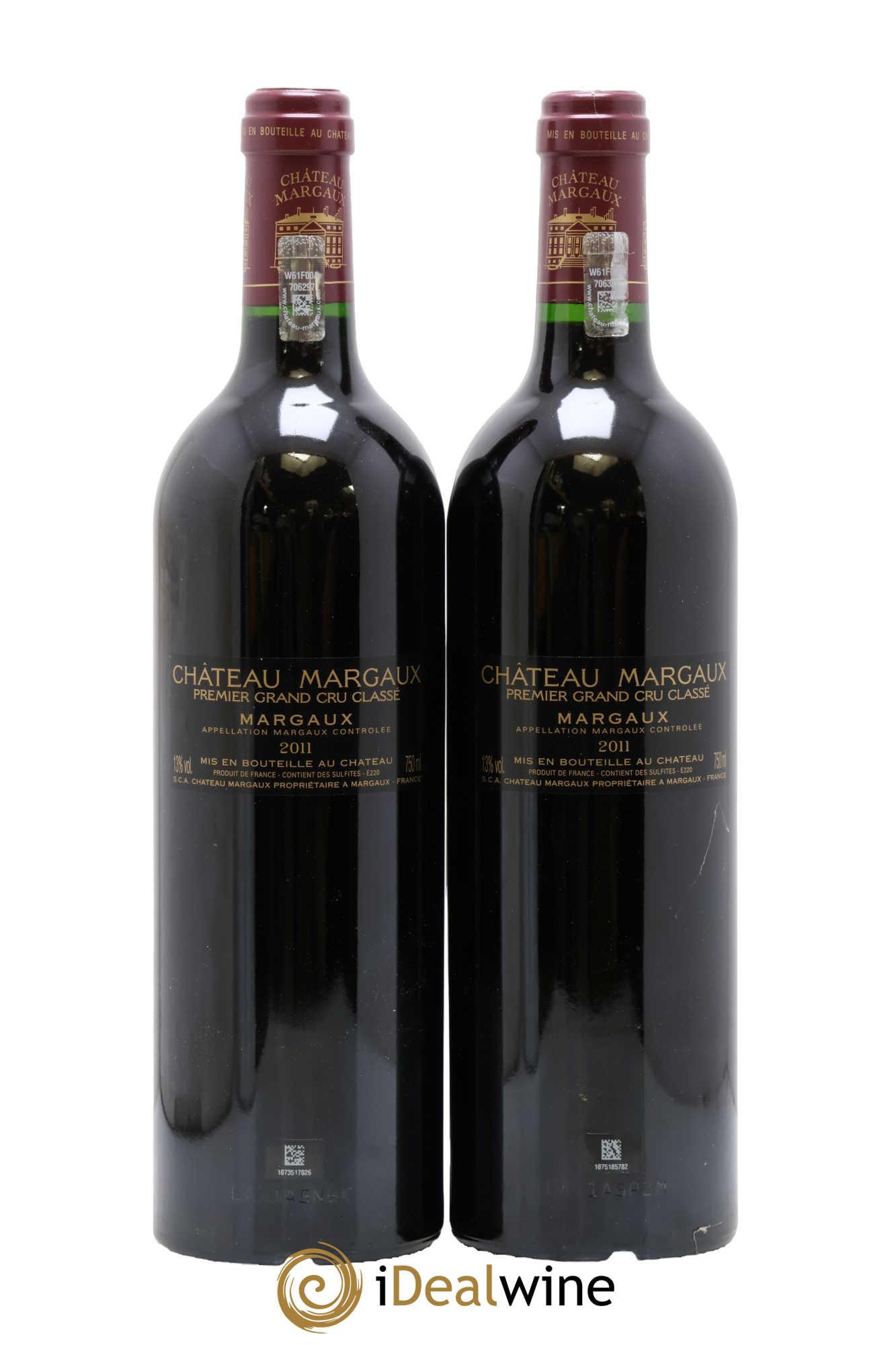 Château Margaux 1er Grand Cru Classé 2011 - Lot de 2 bouteilles - 1