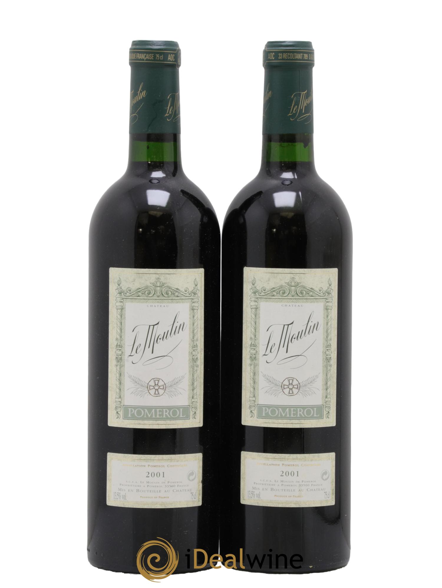 Château le Moulin 2001 - Lot of 2 bottles - 0