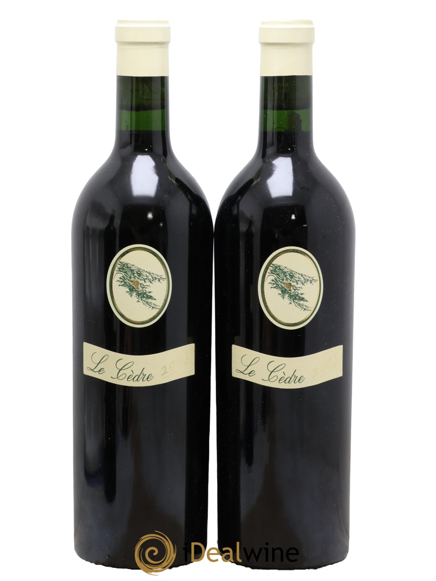 Cahors Château du Cèdre Cuvée Le Cèdre Pascal et Jean-Marc Verhaeghe 2003 - Lot de 2 bouteilles - 0