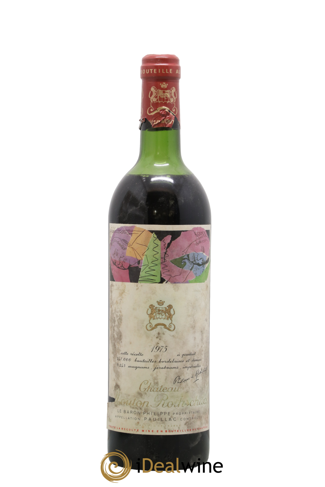 Château Mouton Rothschild 1er Grand Cru Classé 1975 - Lot de 1 bouteille - 0