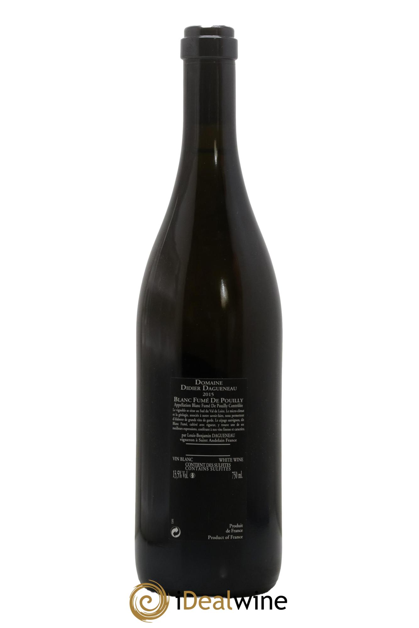 Vin de France (anciennement Pouilly-Fumé) Silex Dagueneau (Domaine Didier - Louis-Benjamin) 2015 - Lot of 1 bottle - 1