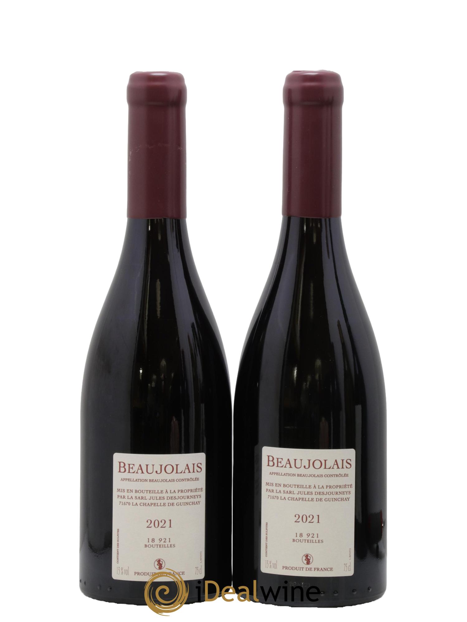 Beaujolais Jules Desjourneys 2021 - Lotto di 2 bottiglie - 1