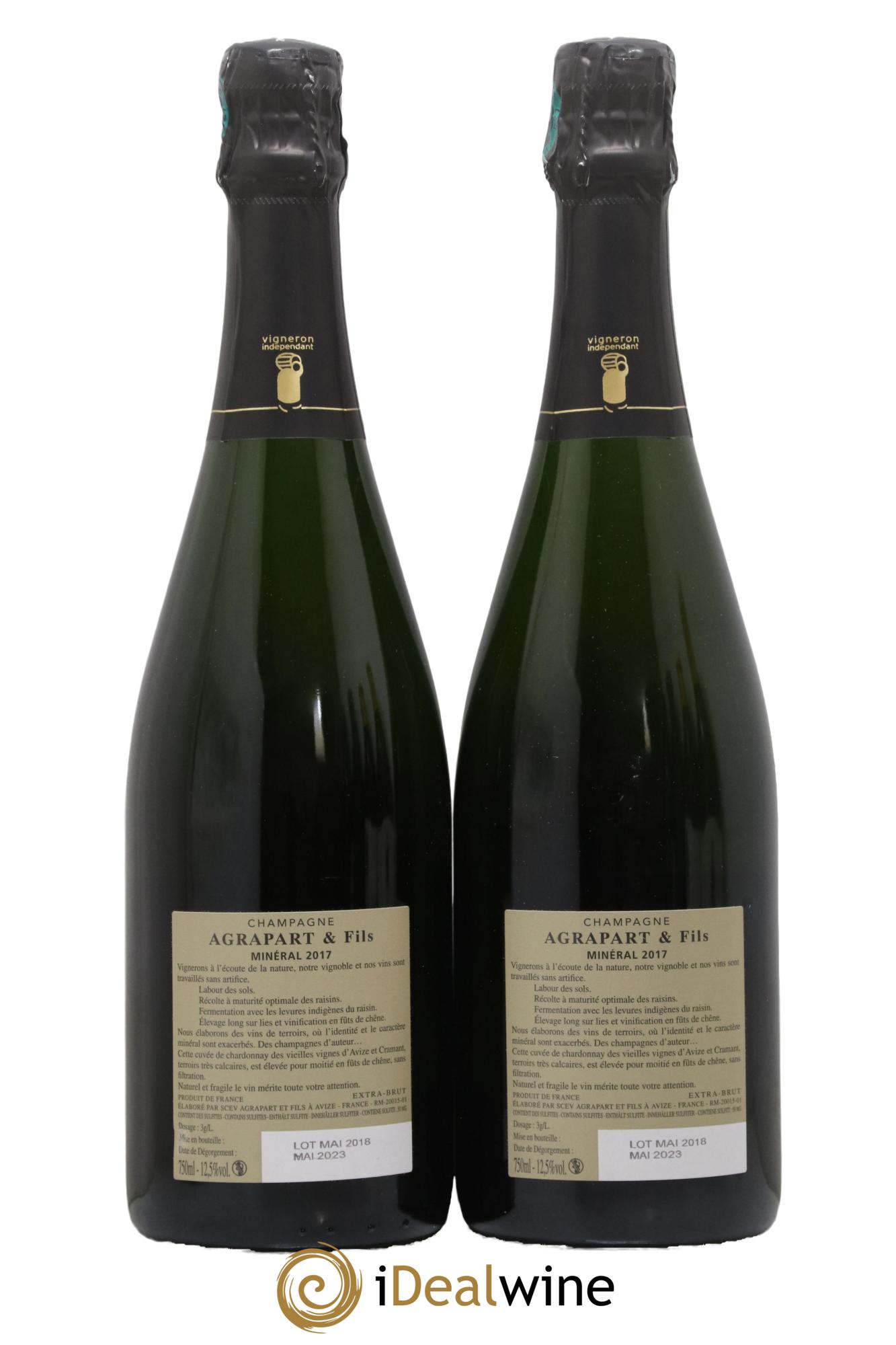 Minéral Blanc de Blancs  Extra-Brut Agrapart & Fils 2017 - Lot of 2 bottles - 1