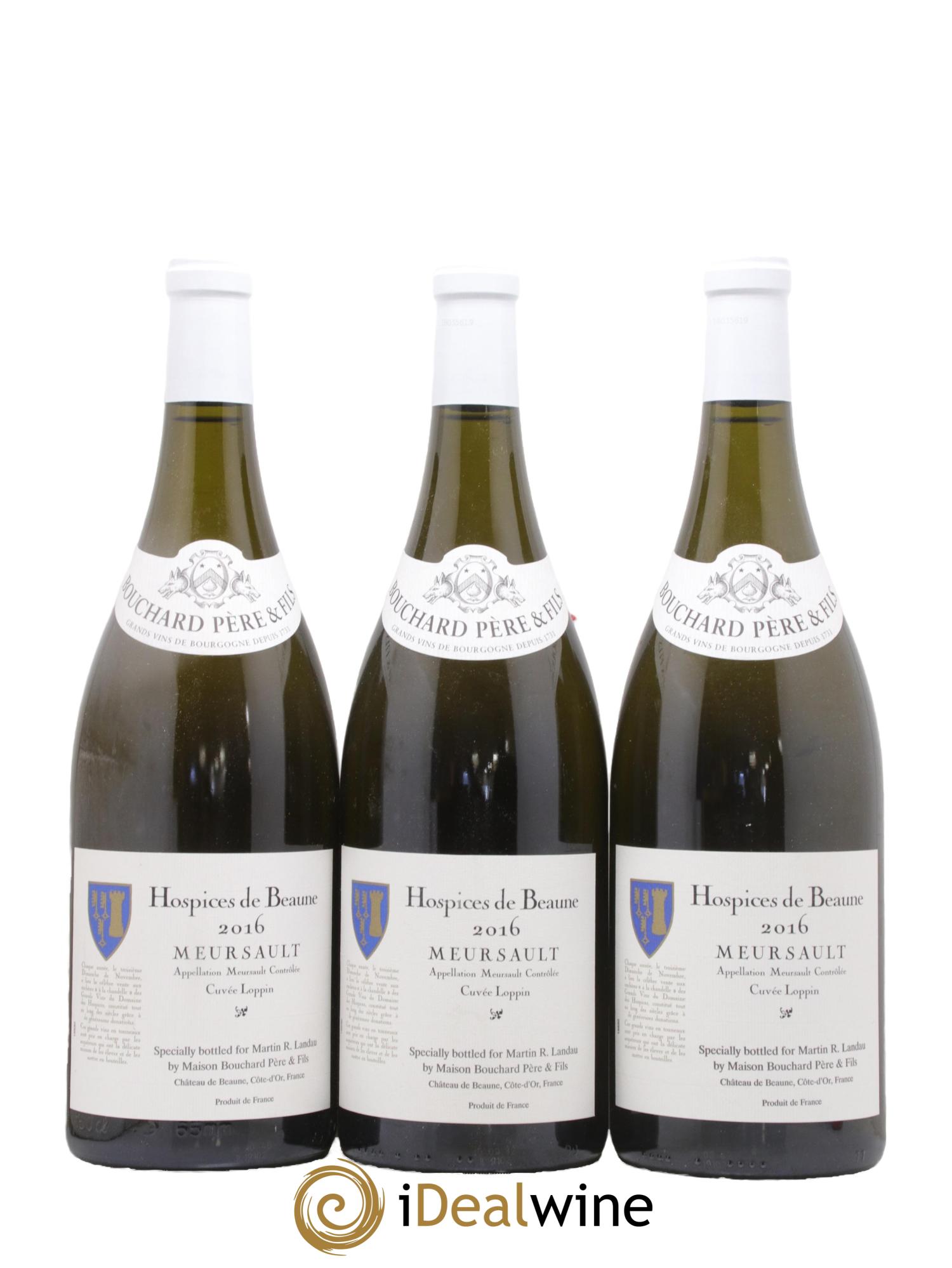 Meursault Cuvée Loppin Hospices de Beaune Bouchard Père et Fils 2016 - Posten von 3 Magnum - 0