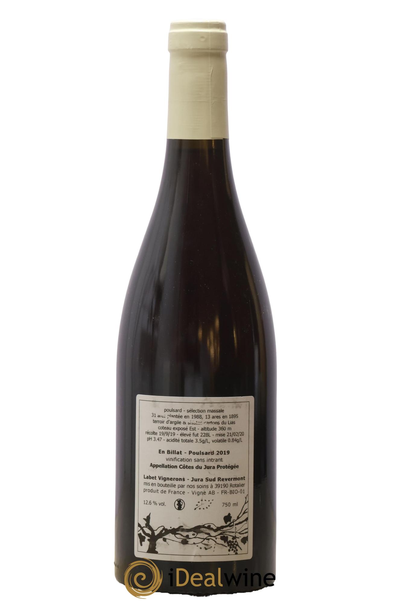 Côtes du Jura Poulsard En Billat Romain - Julien  - Charline Labet 2019 - Lotto di 1 bottiglia - 1