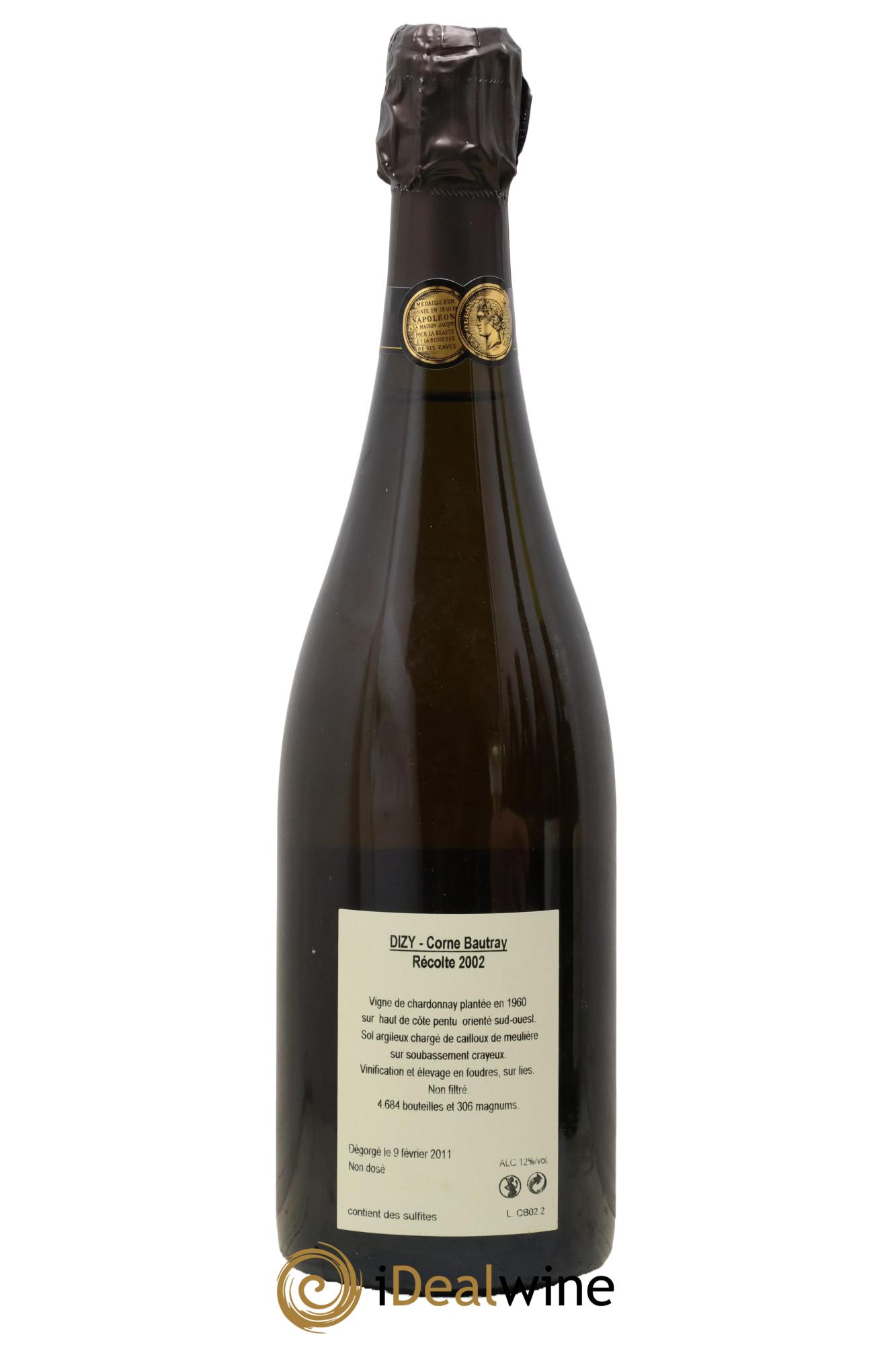 Dizy Corne Bautray Extra-Brut Jacquesson 2002 - Lot of 1 bottle - 1