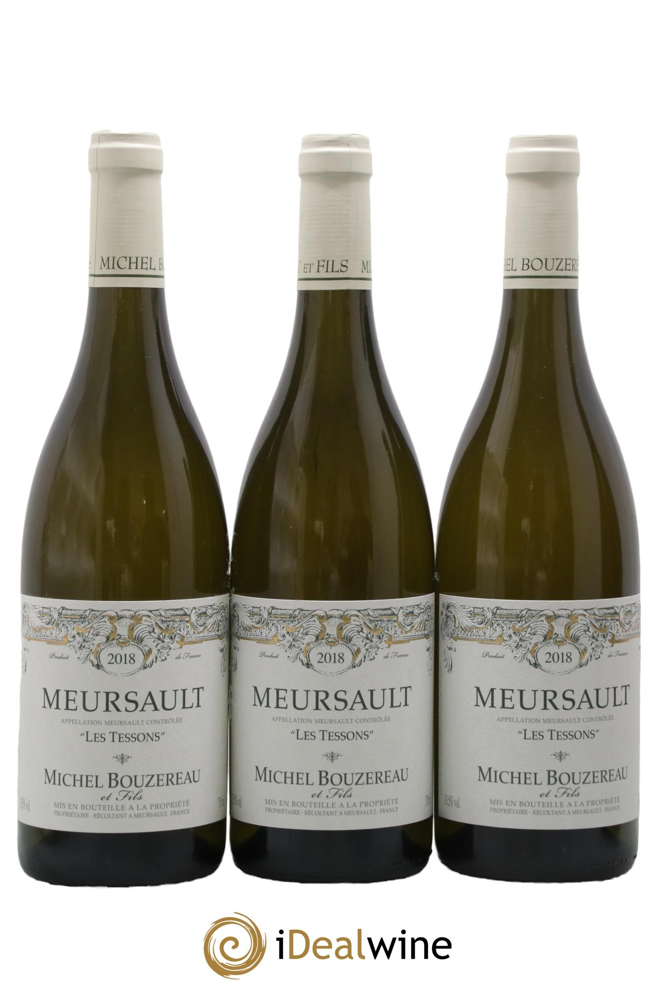 Meursault Les Tessons Michel Bouzereau et Fils (Domaine) 2018 - Lot de 3 bouteilles - 0