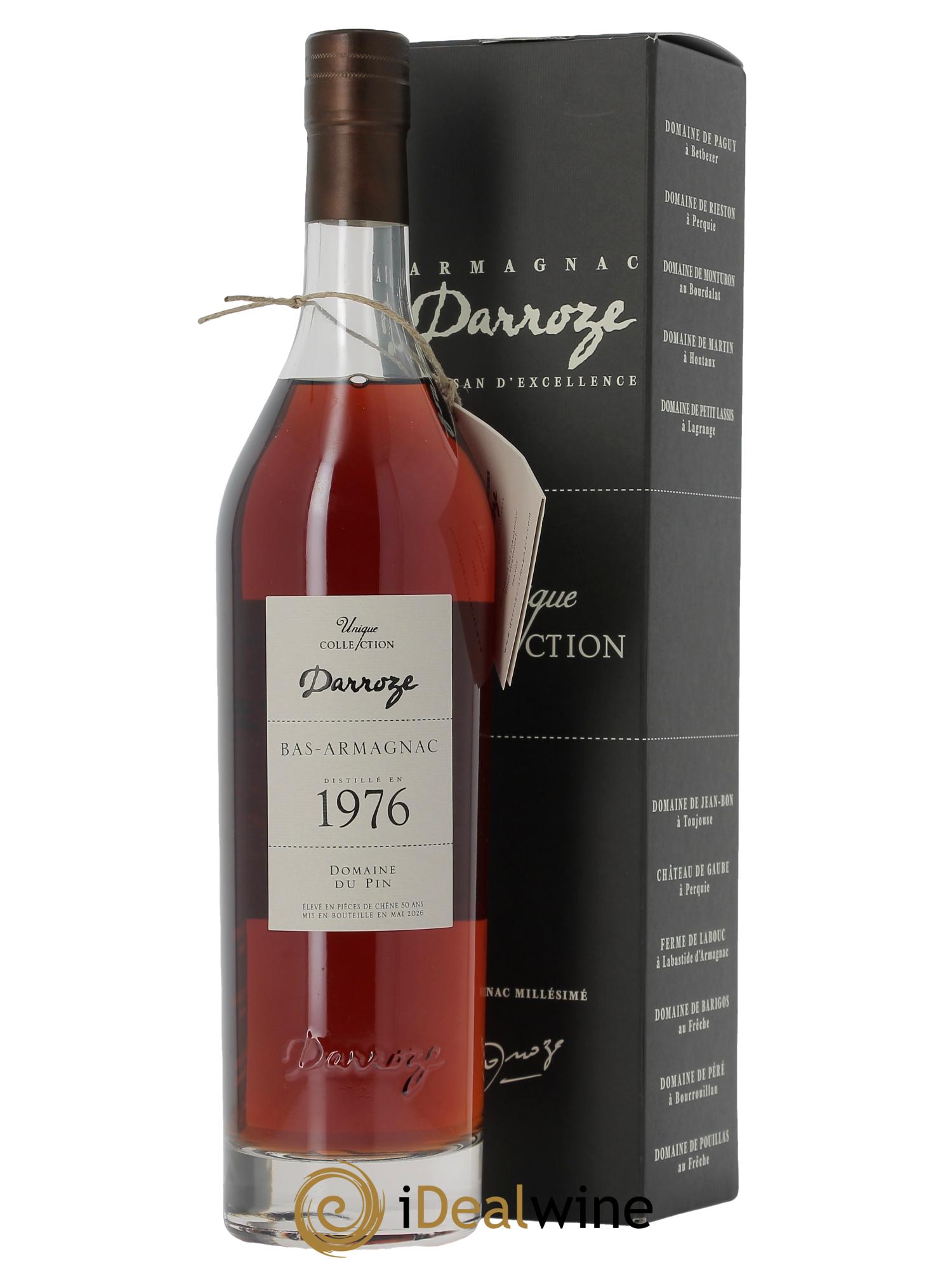 Bas-Armagnac Domaine du Pin (44°) Darroze 1976 - Lotto di 1 bottiglia - 0