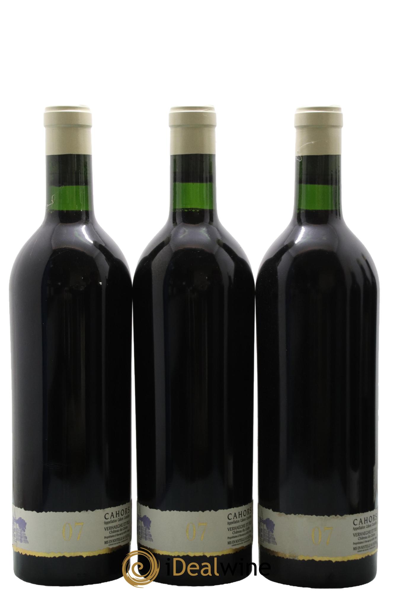 Cahors Château du Cèdre GC Pascal et Jean-Marc Verhaeghe 2007 - Posten von 3 Flaschen - 1