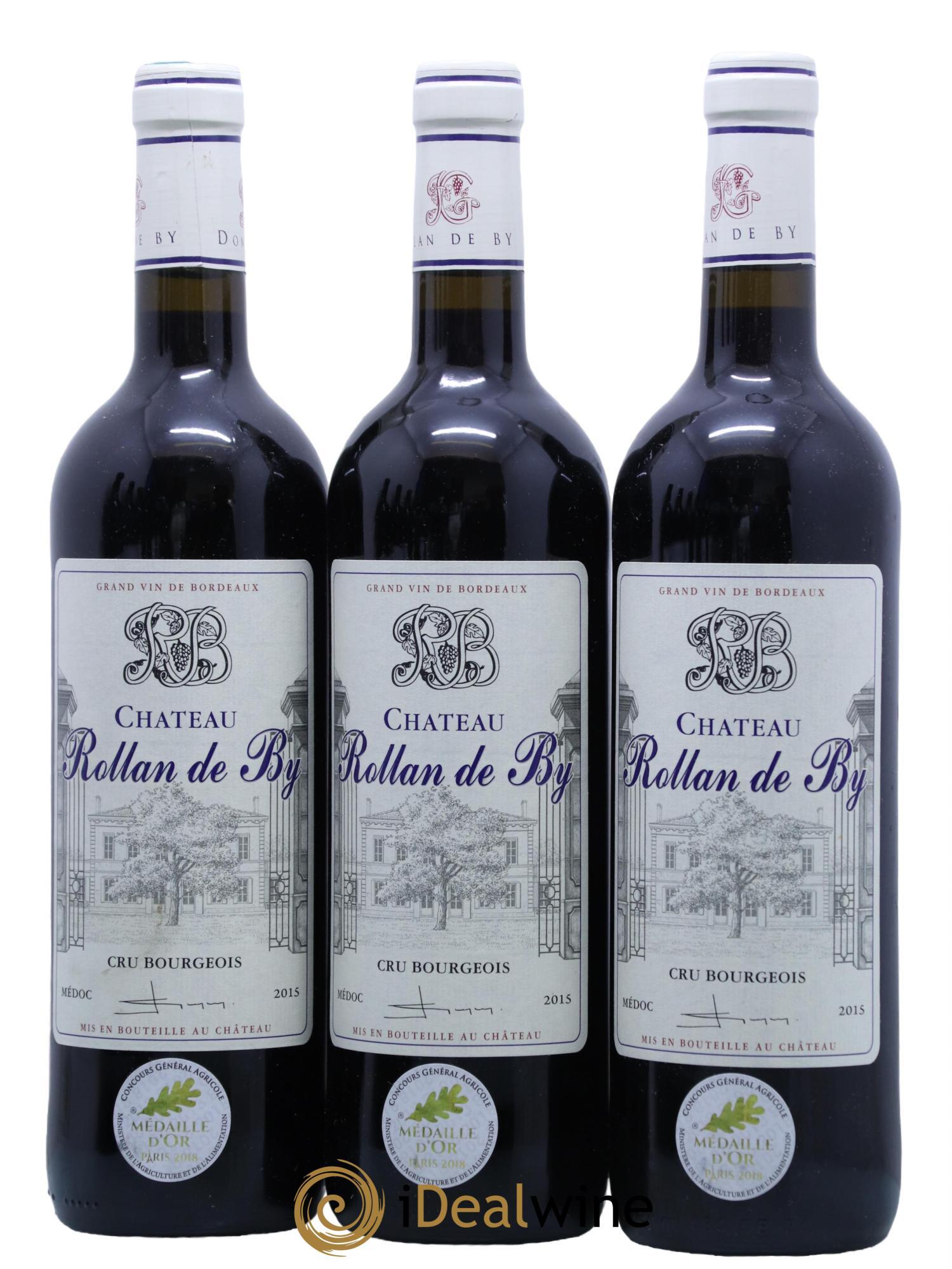 Château Rollan de By Cru Bourgeois 2015 - Lot de 3 bouteilles - 0