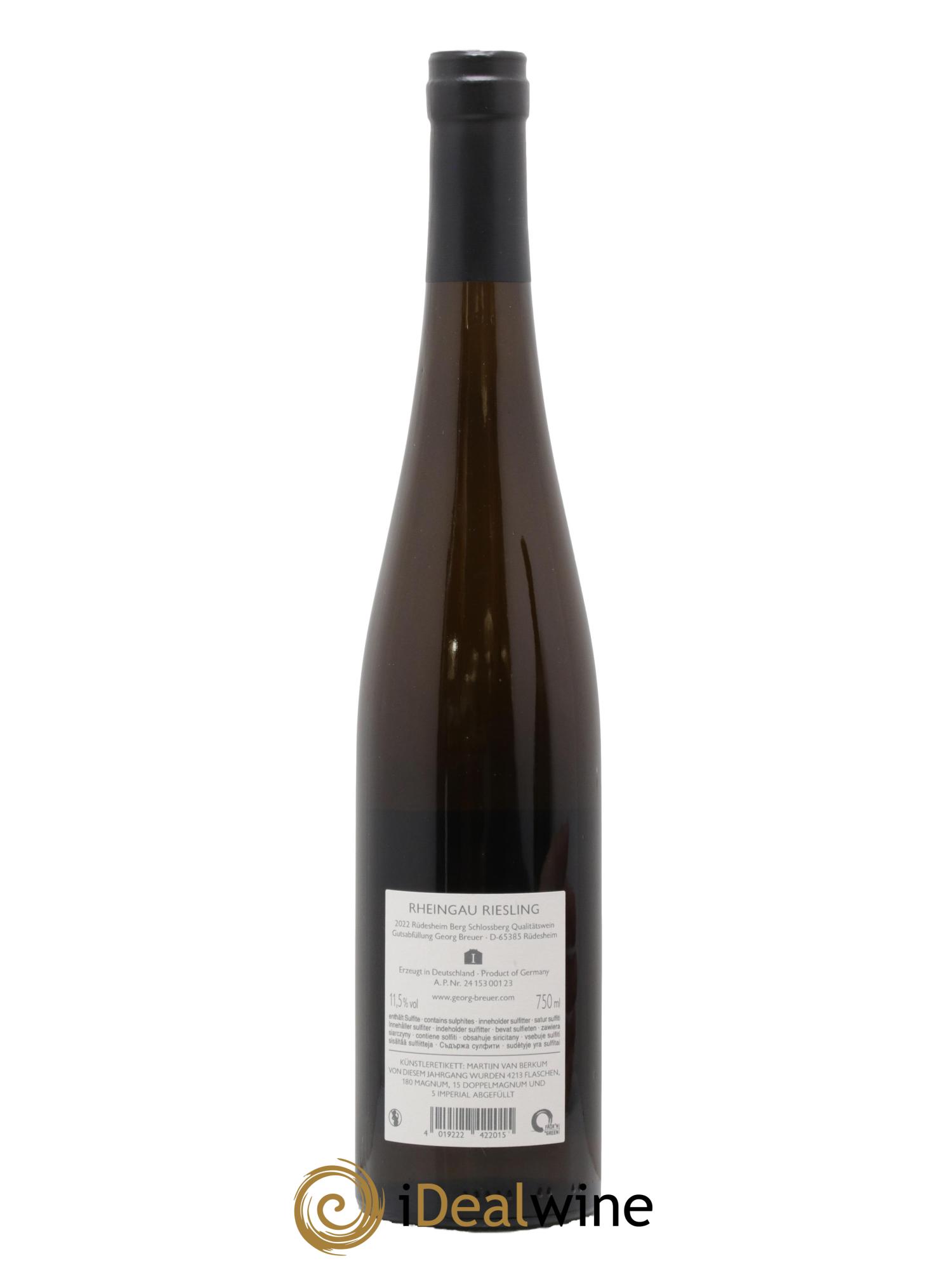 Riesling Rüdesheim Berg Schlossberg Georg Breuer 2022 - Lot de 1 bouteille - 1