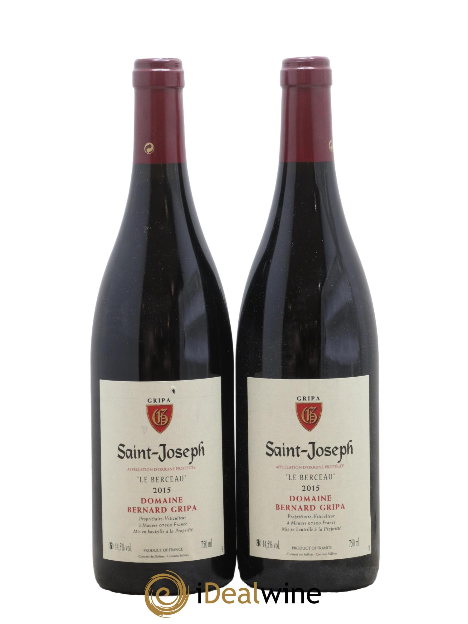 Saint-Joseph Le Berceau Bernard Gripa (Domaine) 2015 - Lot de 2 bouteilles - 0
