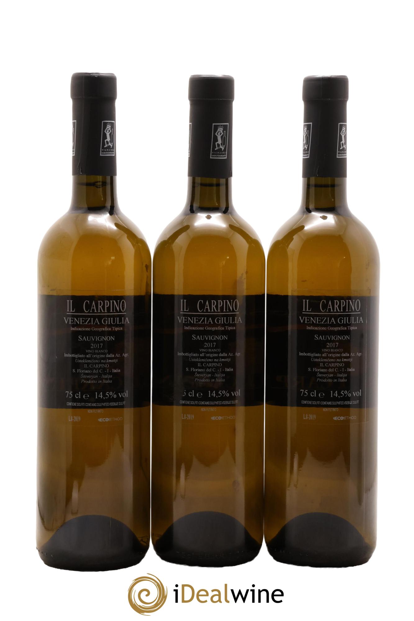 IGT Venezia Giulia Sauvignon Il Carpino 2017 - Lot de 3 bouteilles - 1