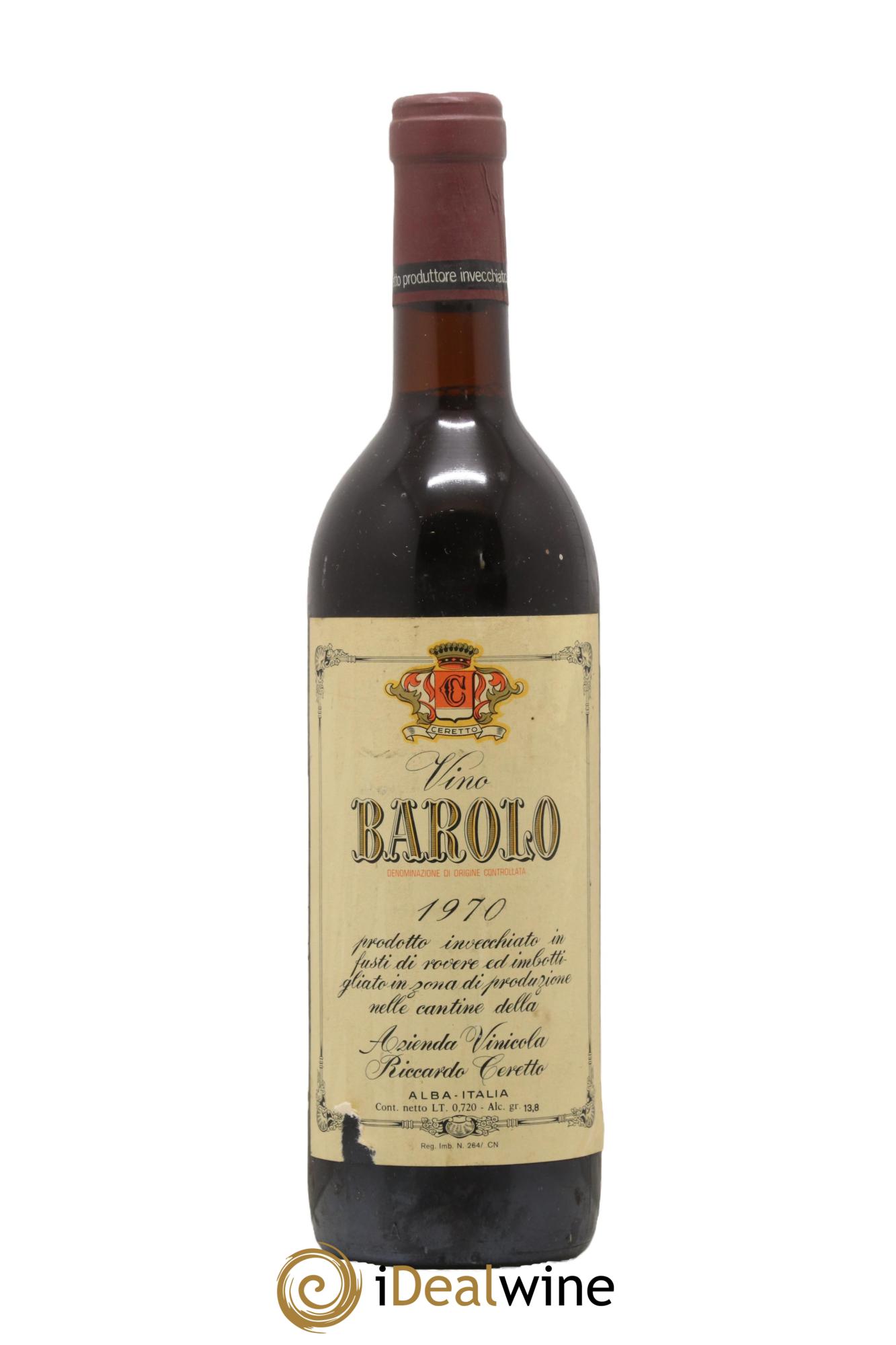 Barolo Ceretto 1970 - Lot de 1 bouteille - 0