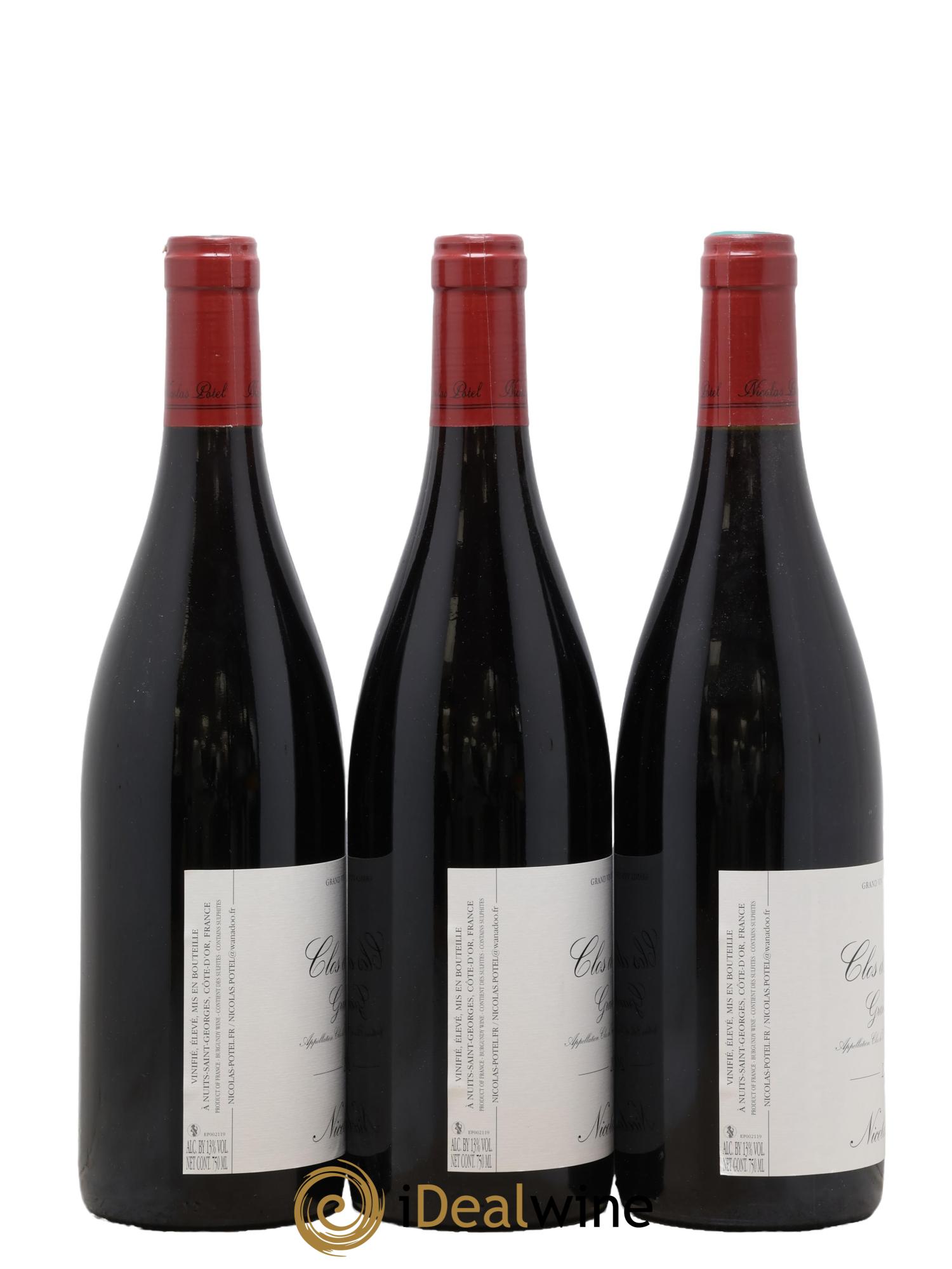 Clos de Vougeot Grand Cru Nicolas Potel 2010 - Lot of 3 bottles - 1