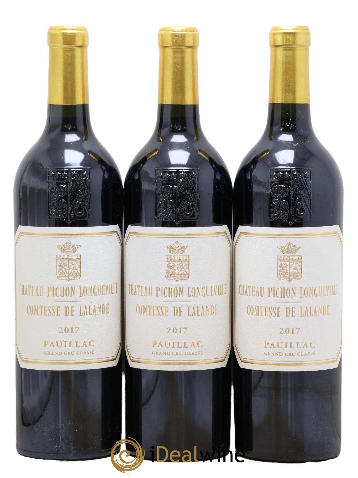 Château Pichon Longueville Comtesse de Lalande 2ème Grand Cru Classé 2017 - Lot of 3 bottles - 0