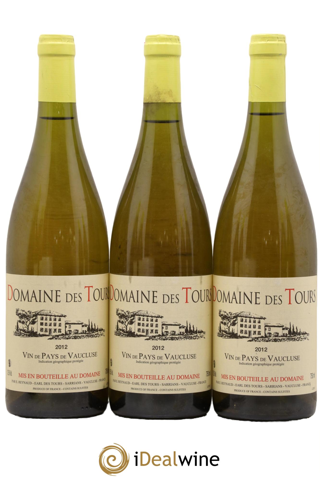 Vaucluse (Vin de Pays de Vaucluse) Domaine des Tours Emmanuel Reynaud 2012 - Lot de 3 bouteilles - 0